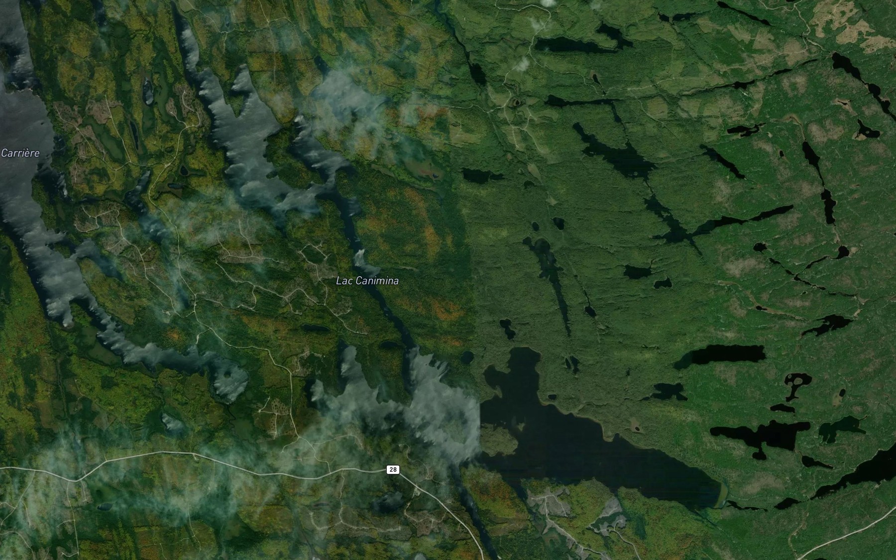 Satellite map of the Lac Canimina