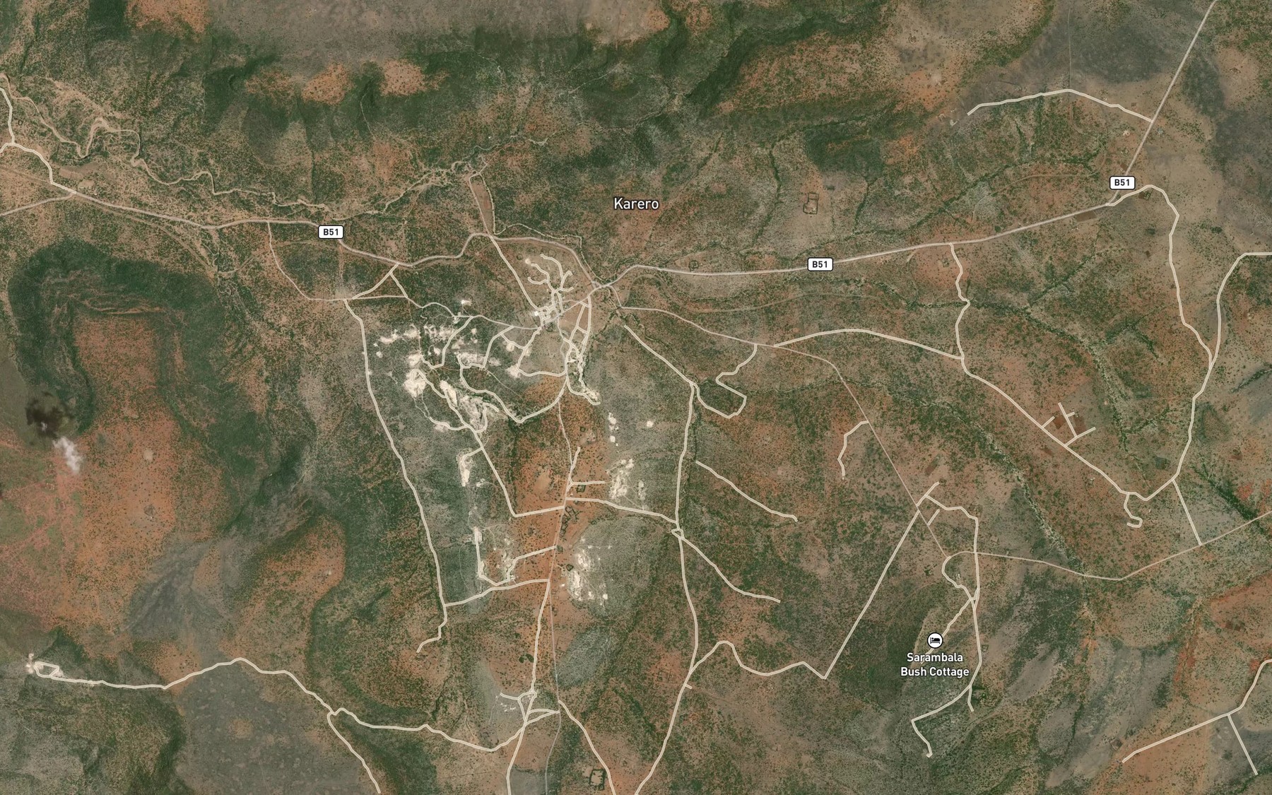 Satellite map of the Esambu Keke