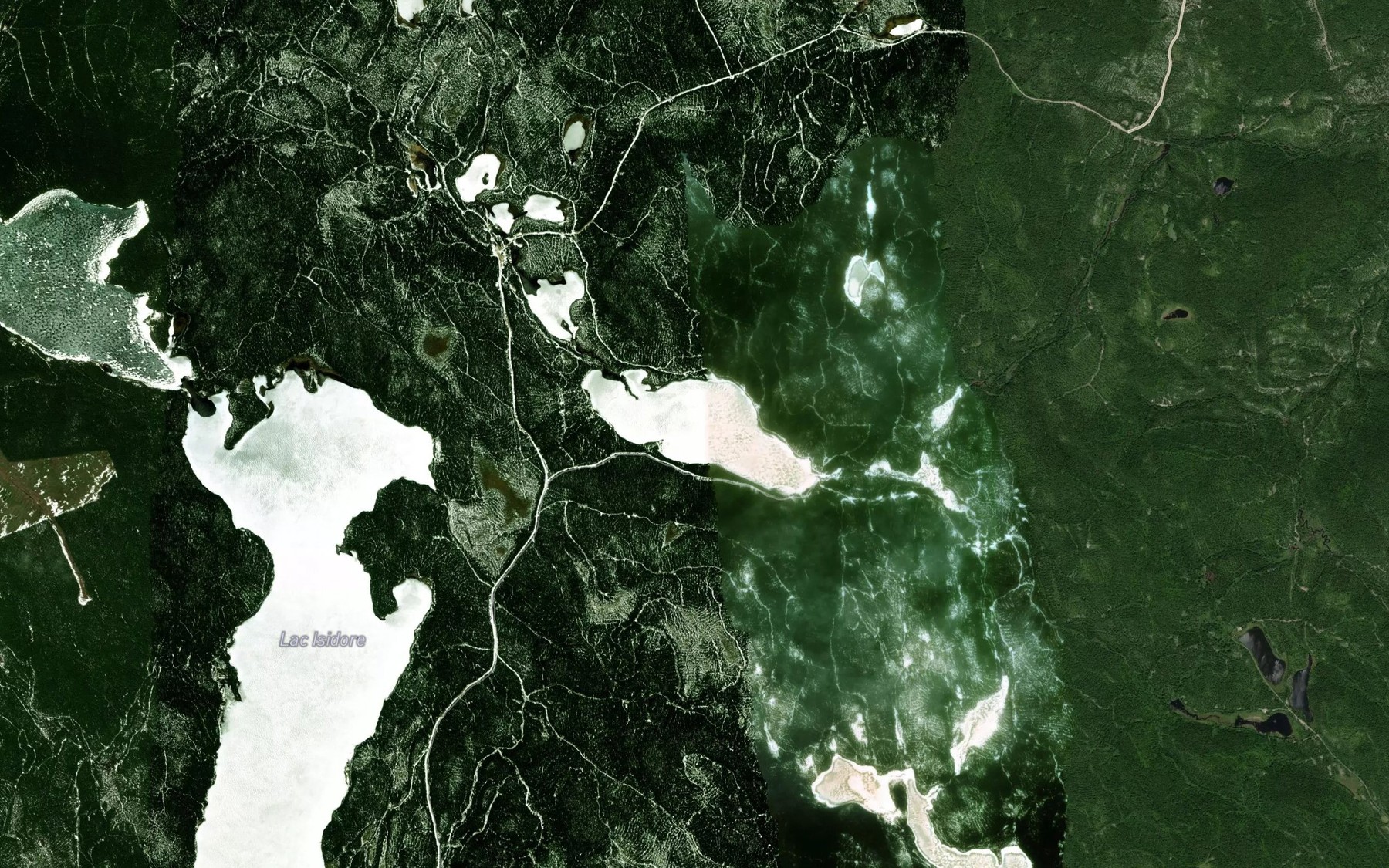 Satellite map of the Lac Labossiere