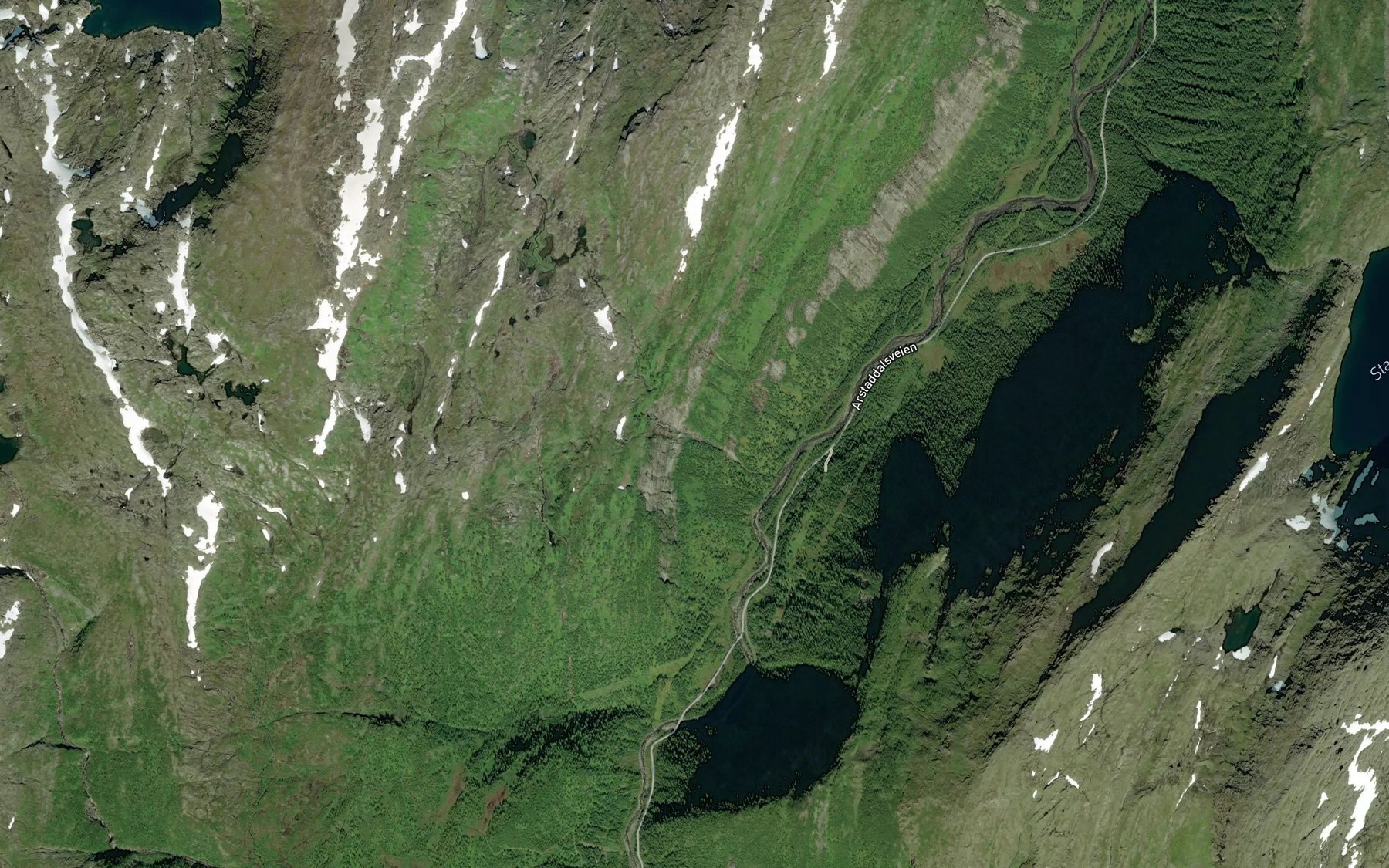 Satellite map of the Sildra