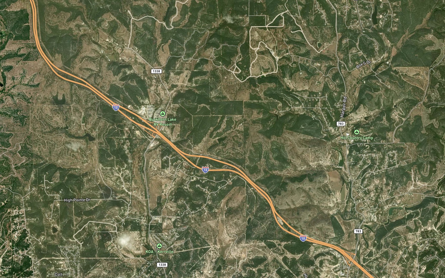 Satellite map of the South Lake