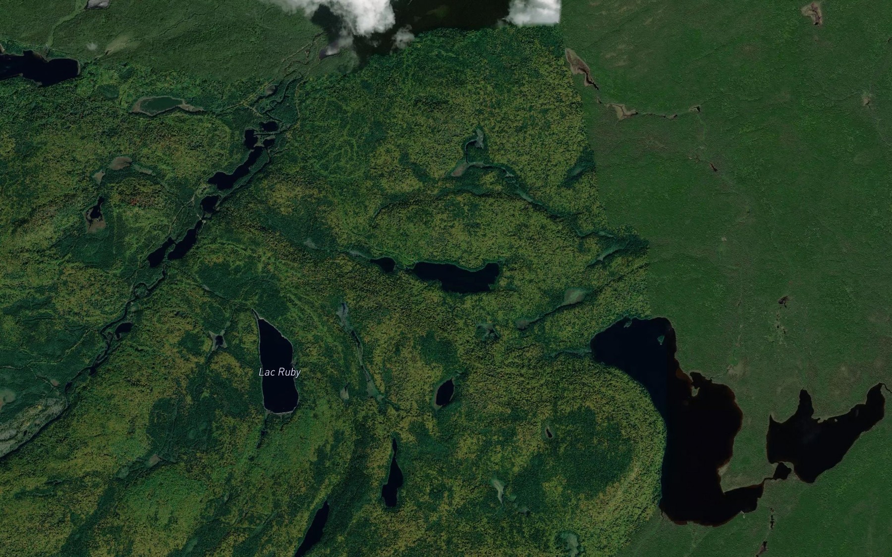 Satellite map of the Lac de la Route