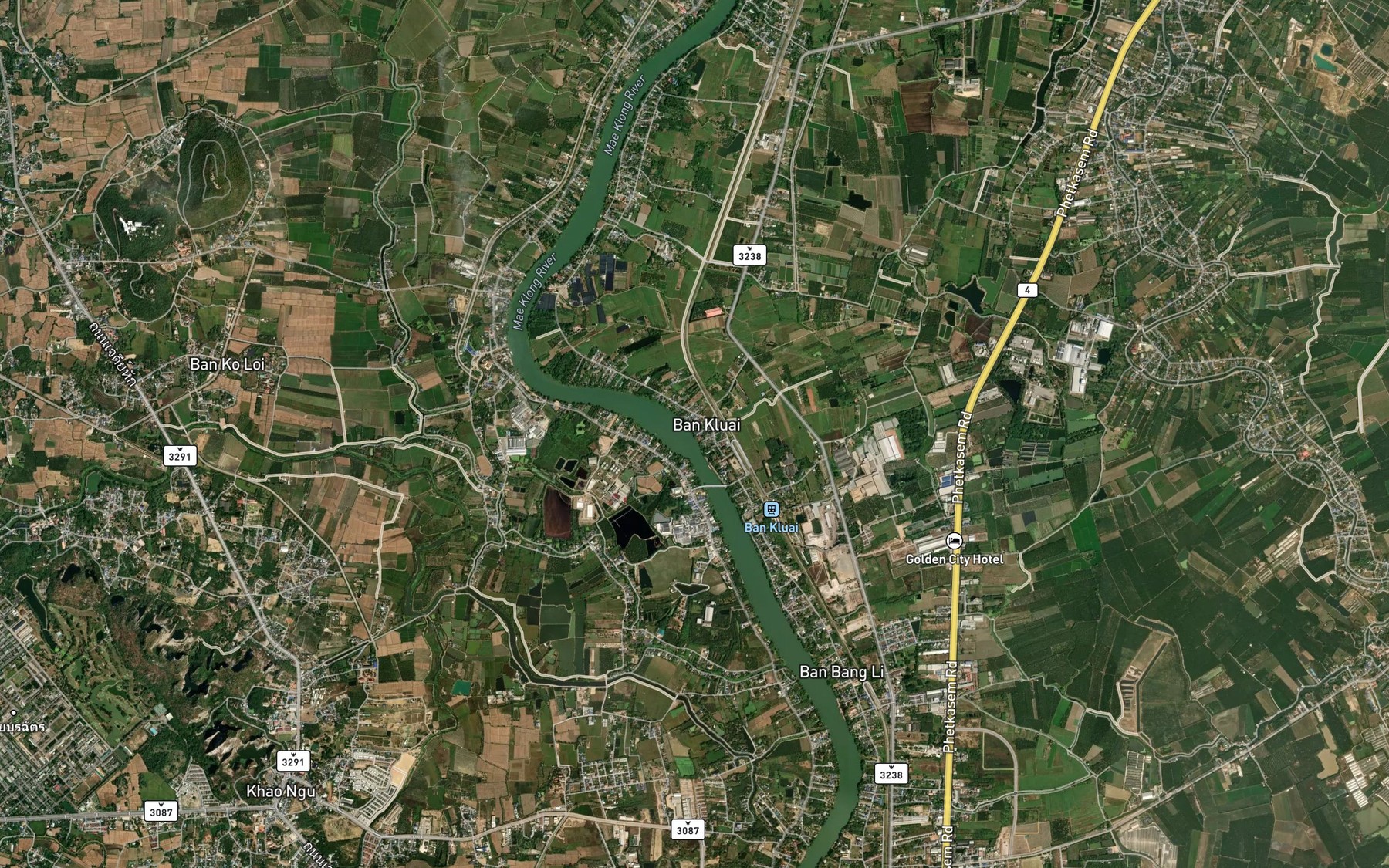 Satellite map of the Khlong Yai Khlang