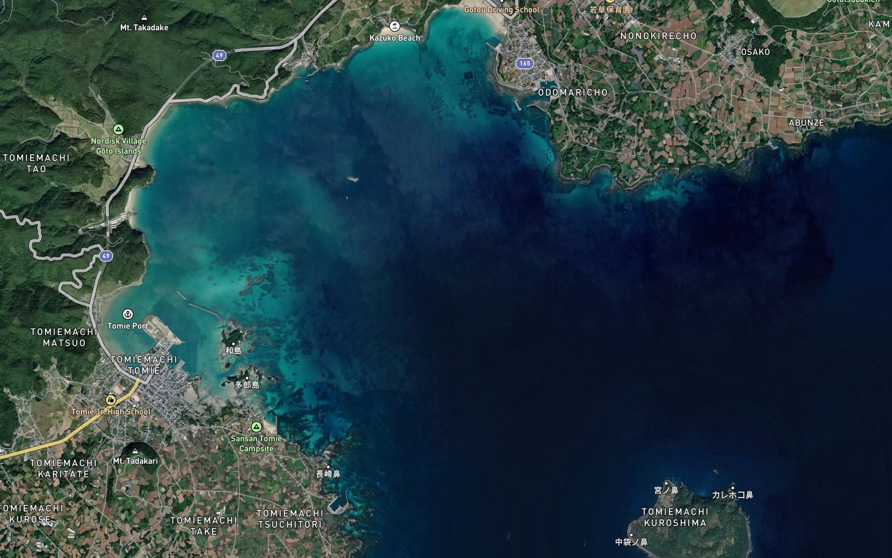 Satellite map of the Tomie Wan