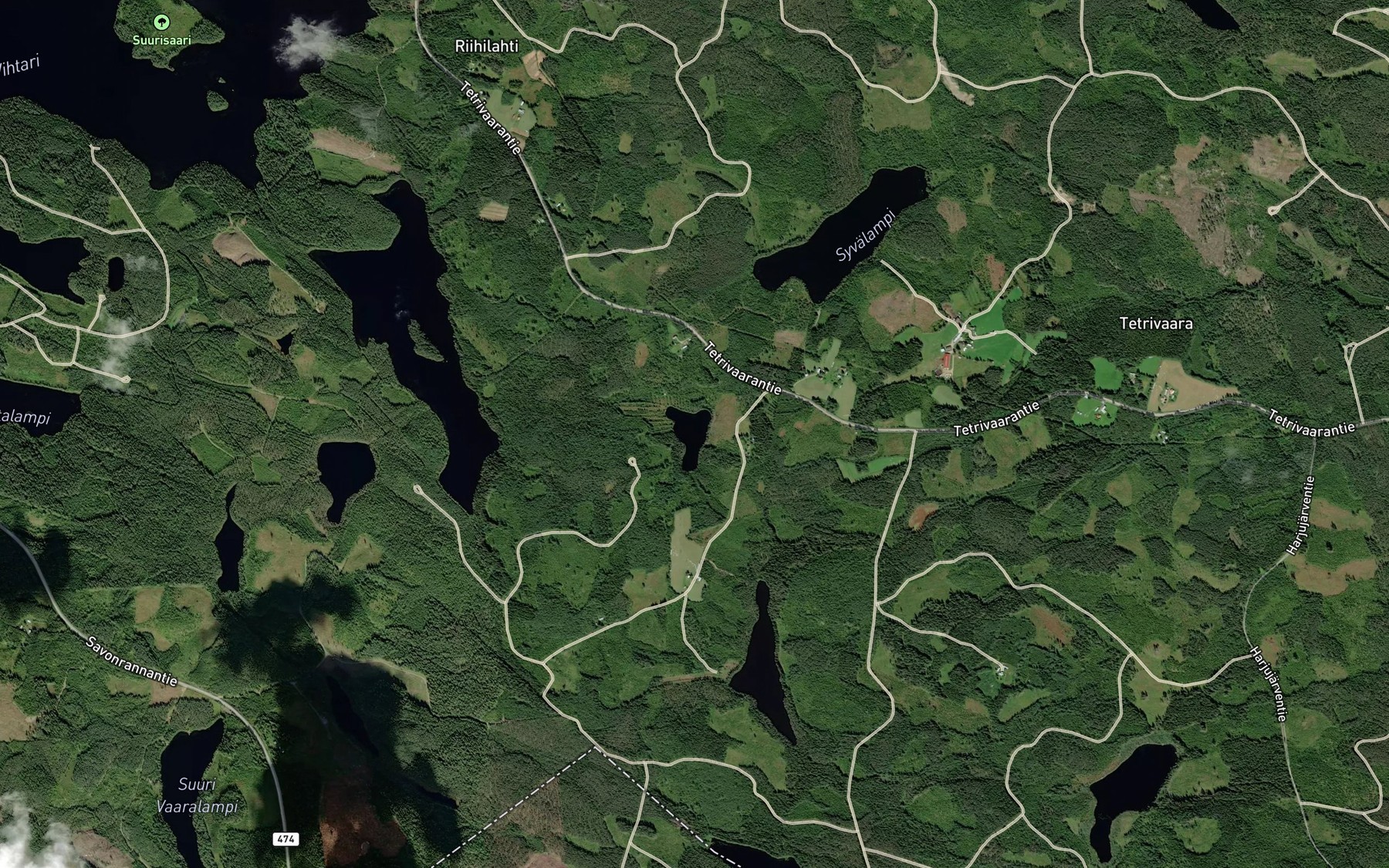 Satellite map of the Pehmero