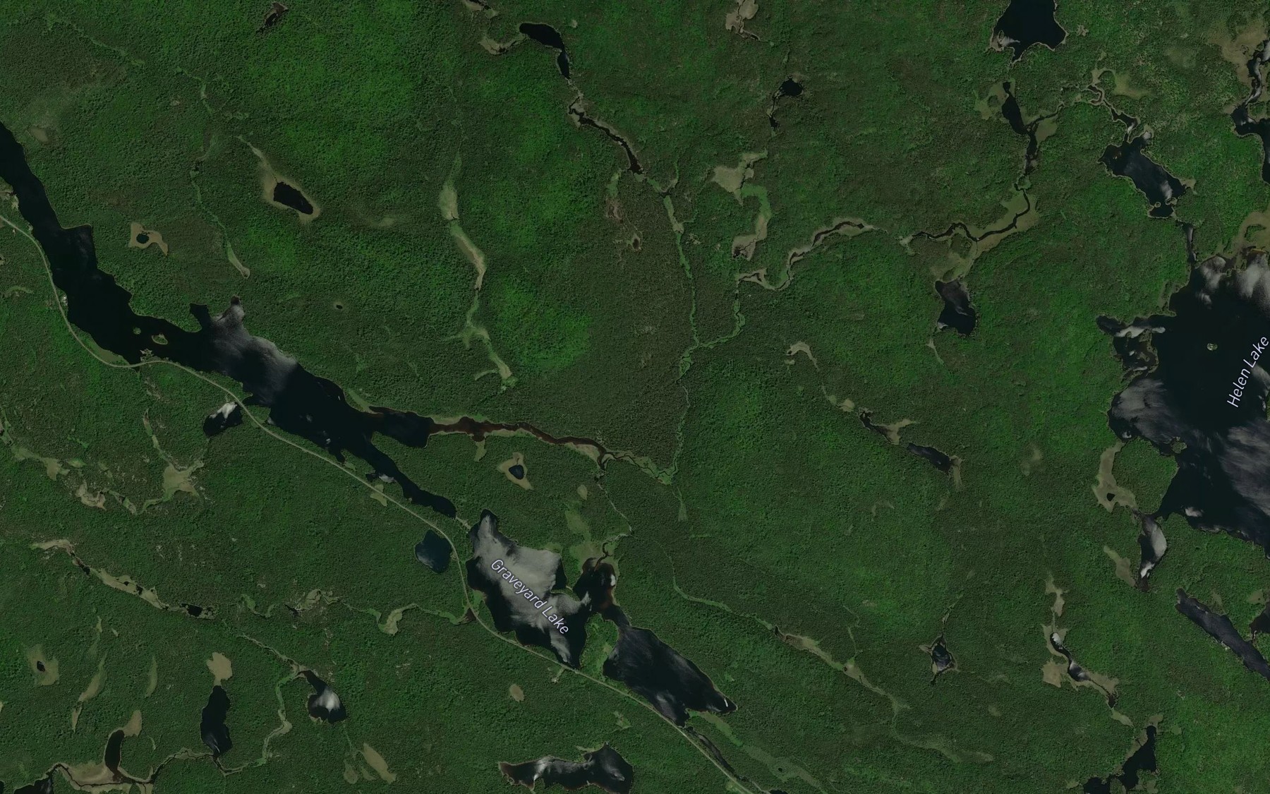Satellite map of the Helen Creek