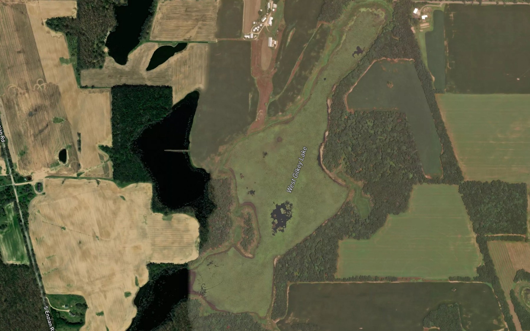 Satellite map of the West Gilkey Lake