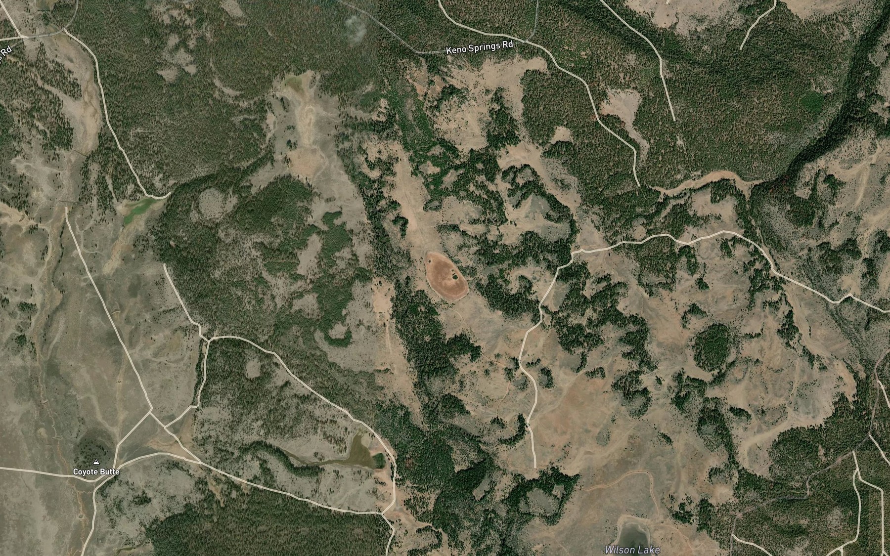 Satellite map of the Dry Lake
