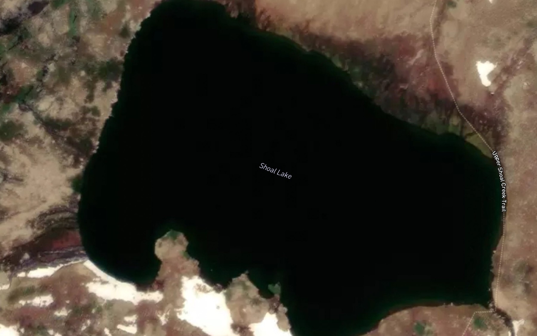 Satellite map of the Shoal Lake