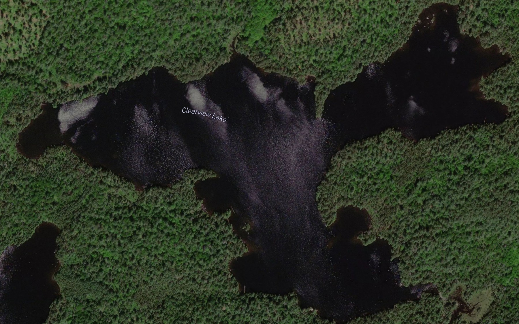 Satellite map of the Clearview Lake