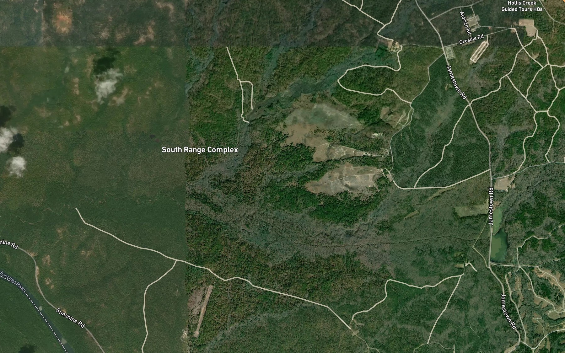 Satellite map of the Hards Pond