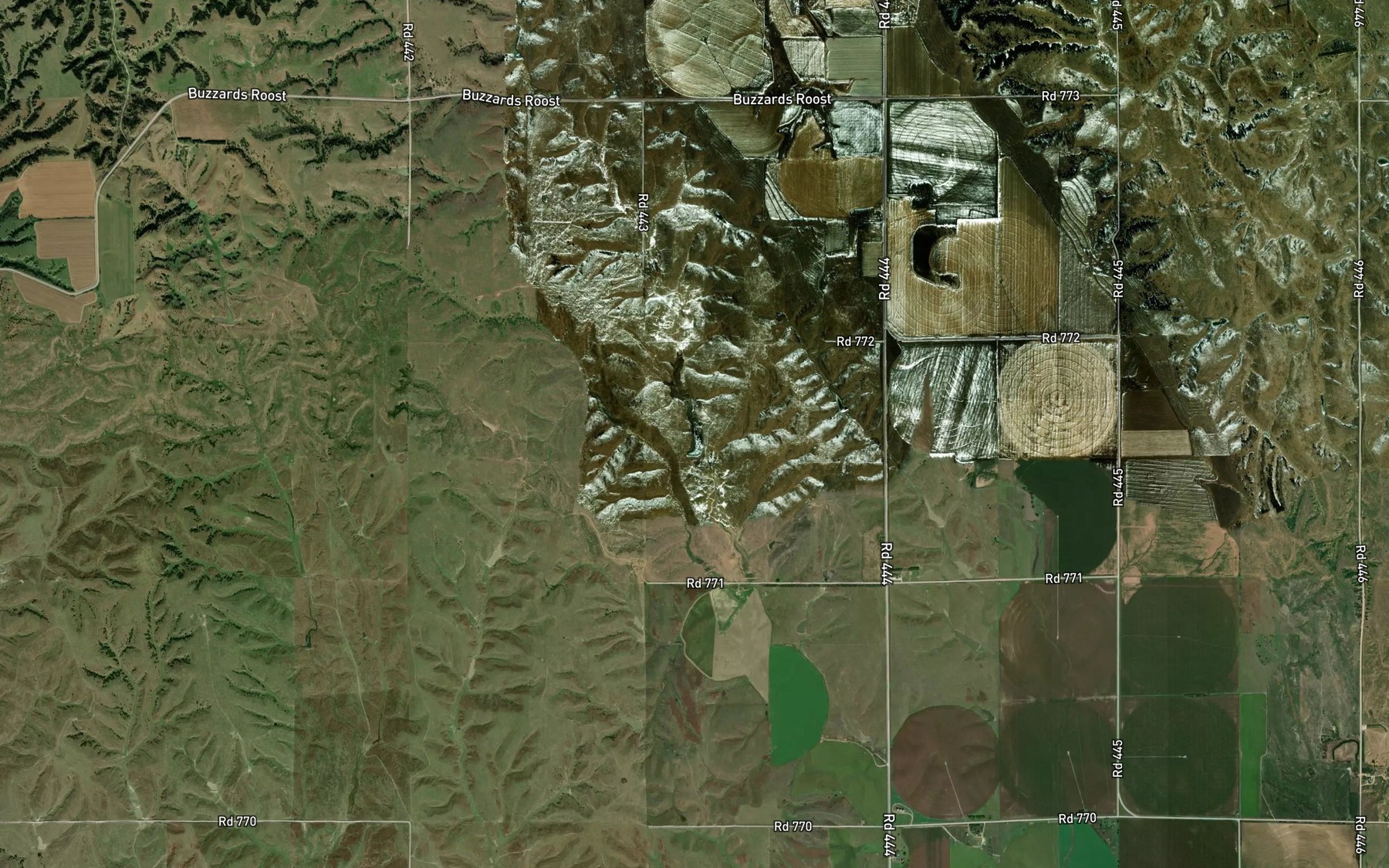 Satellite map of the Eutsler Reservoir