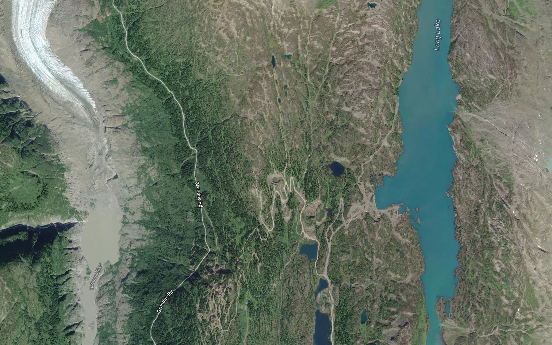 Satellite map of the Fetter Lake