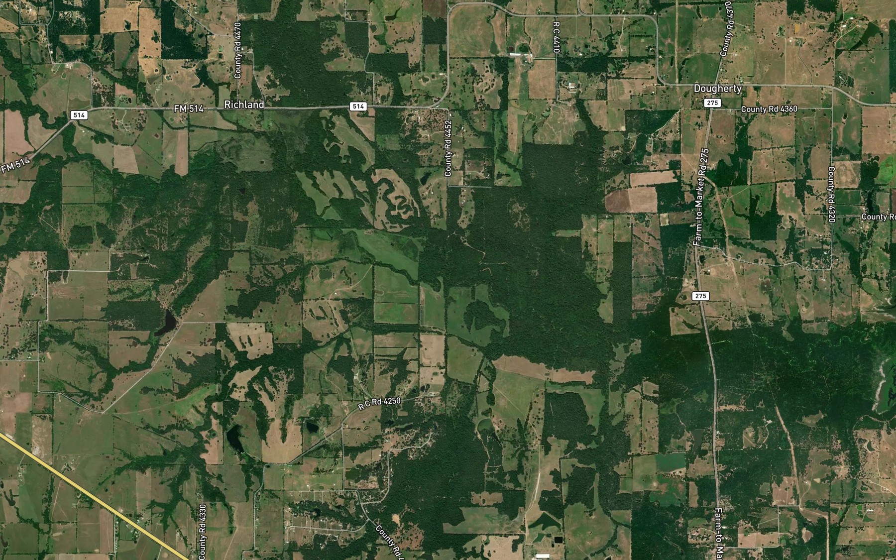 Satellite map of the Turkey Creek