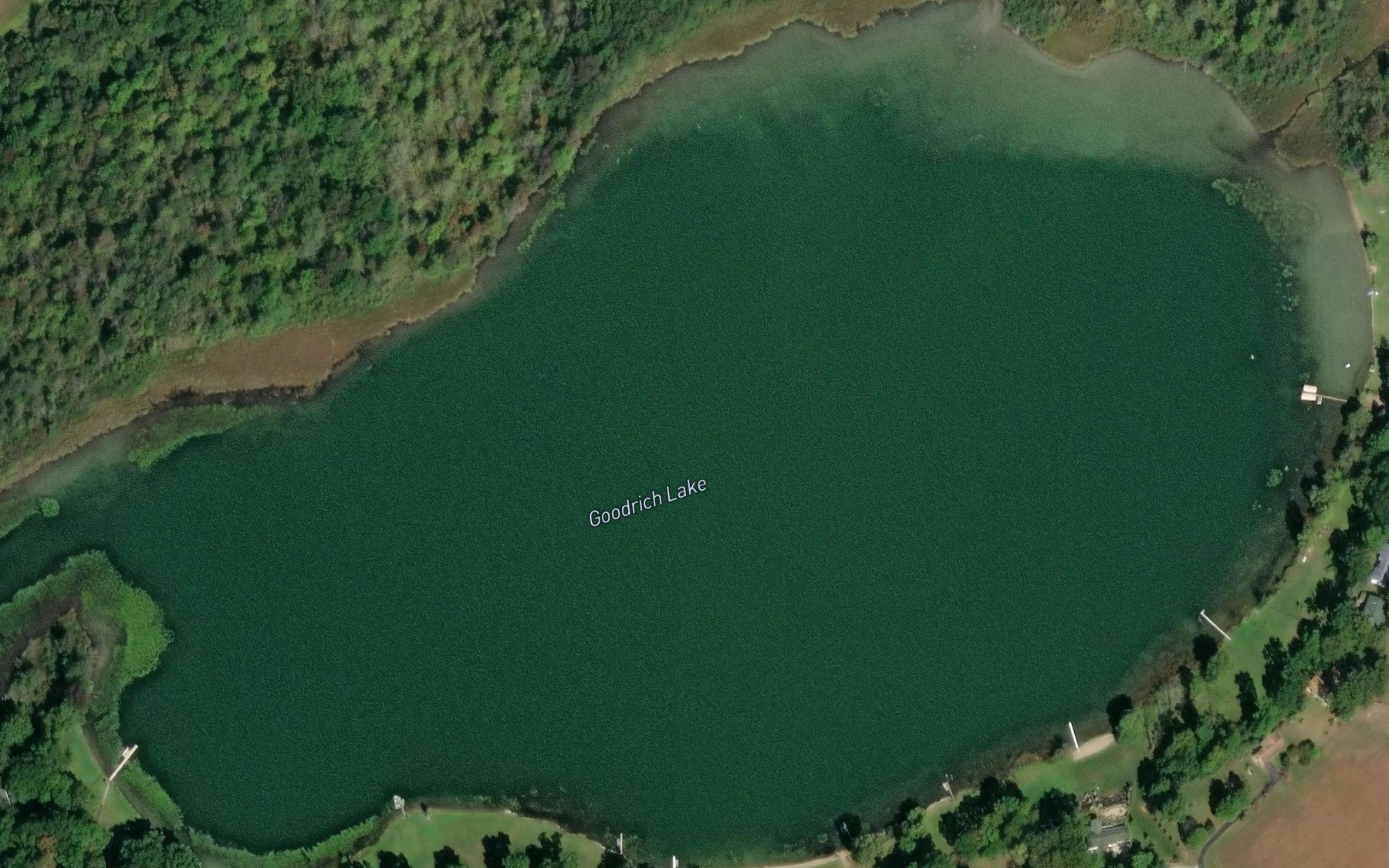 Satellite map of the Goodrich Lake