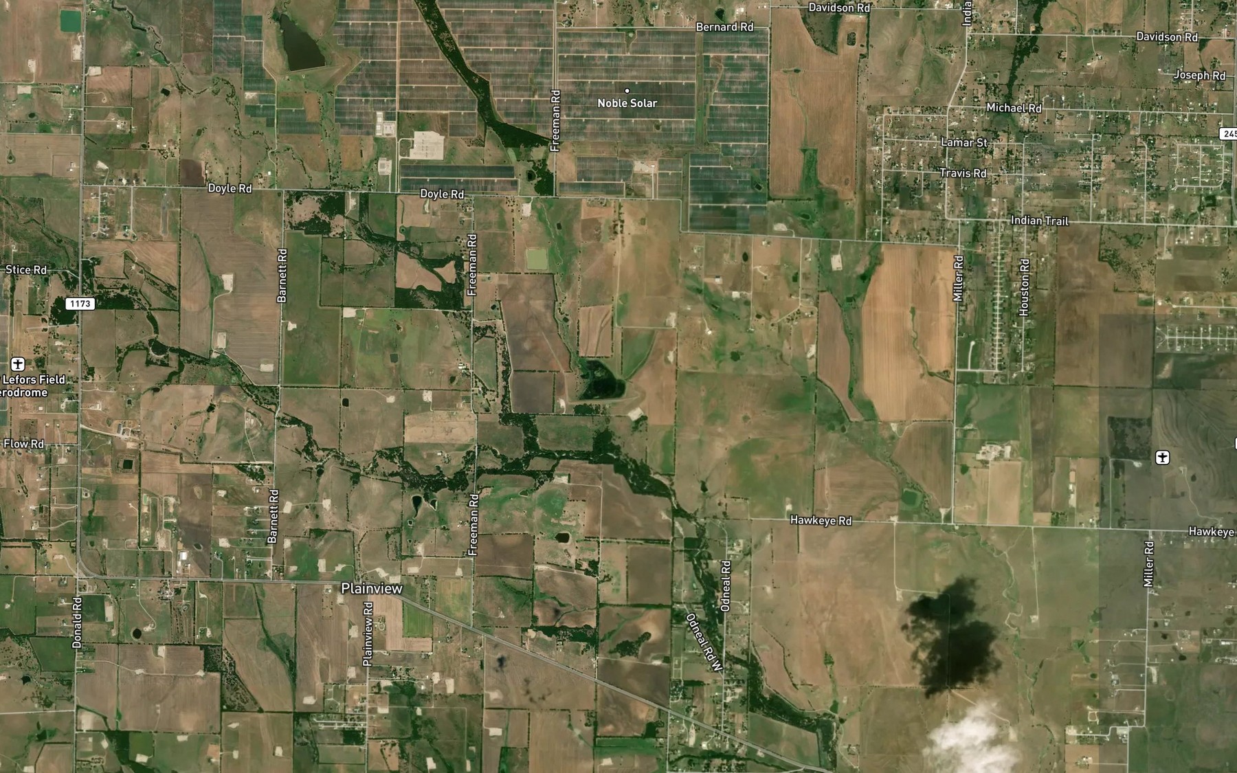 Satellite map of the Soil Conservation Service Site 4 Reservoir