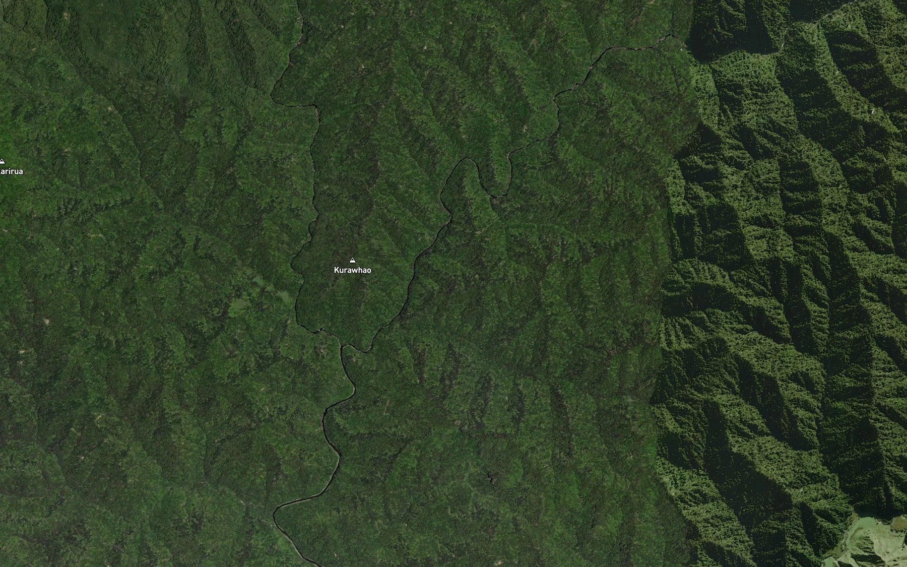 Satellite map of the Whatiwhati Stream