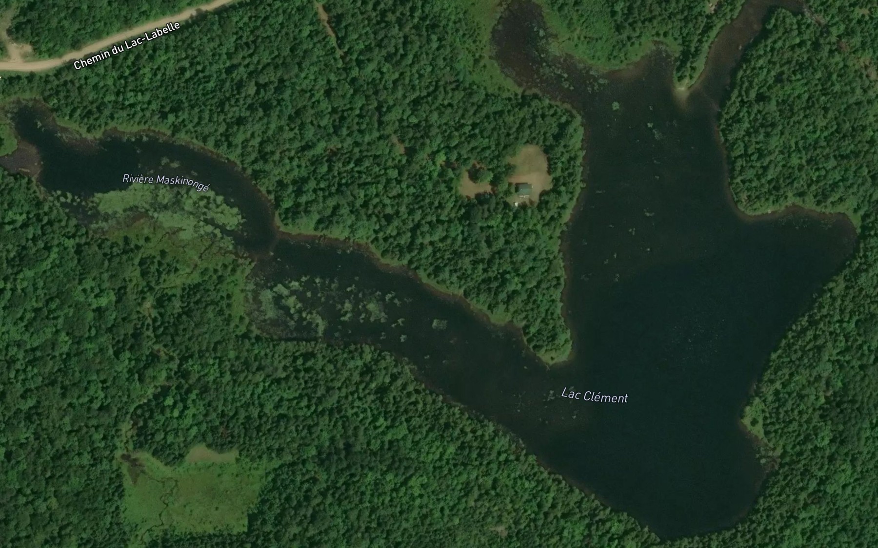 Satellite map of the Lac Clement