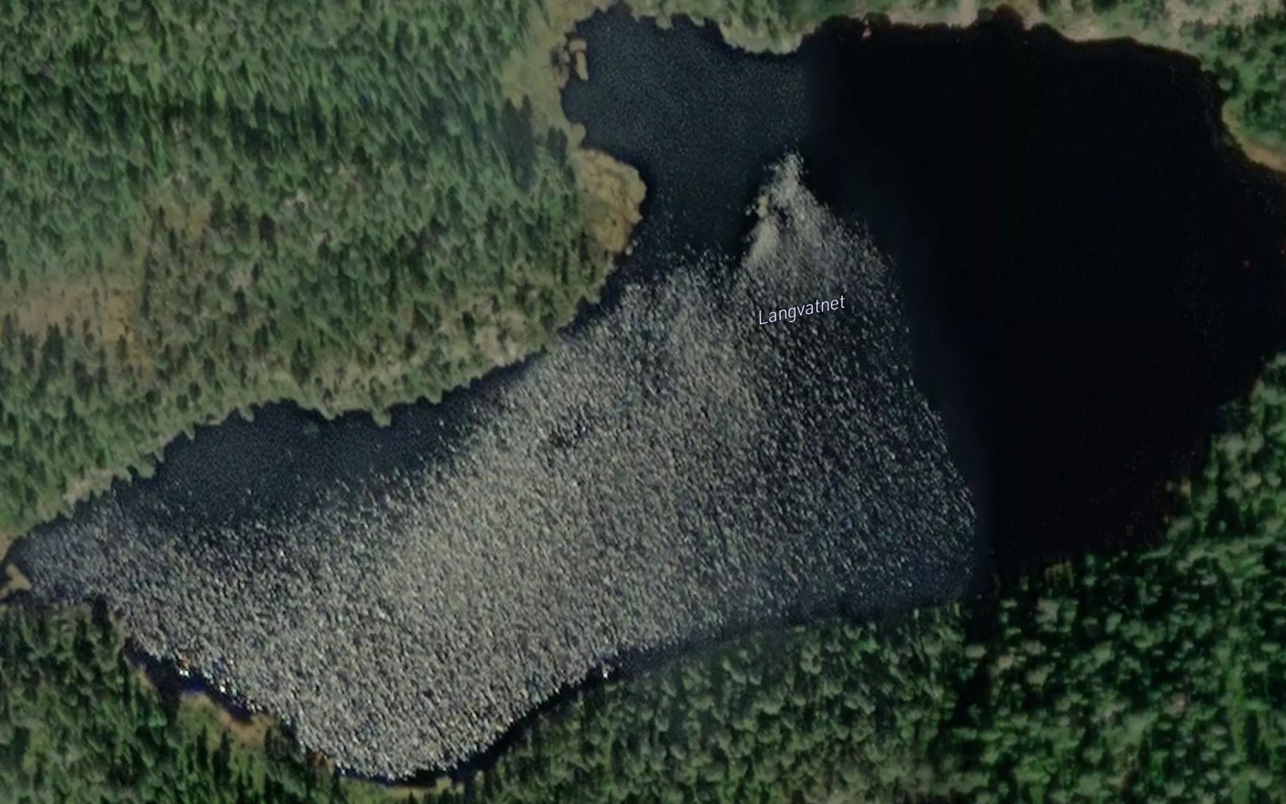 Satellite map of the Langvatnet
