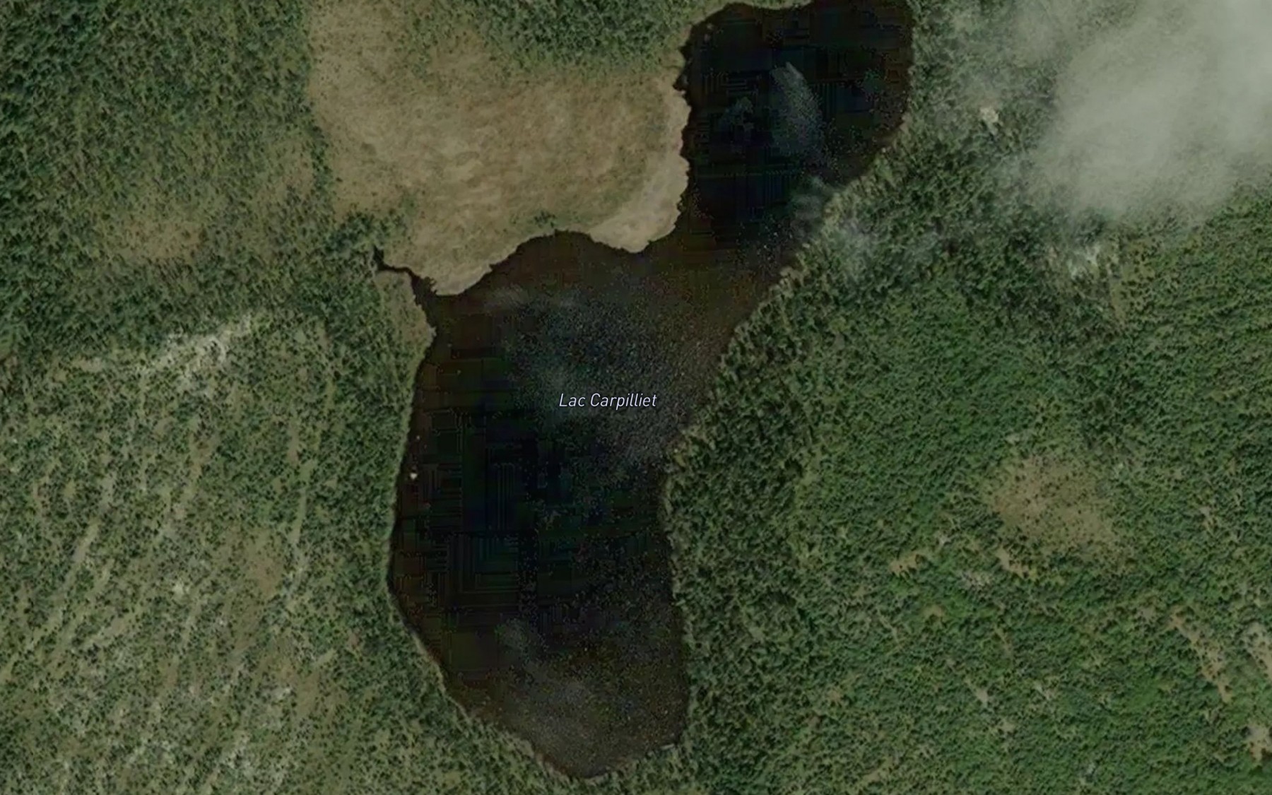 Satellite map of the Lac Carpilliet