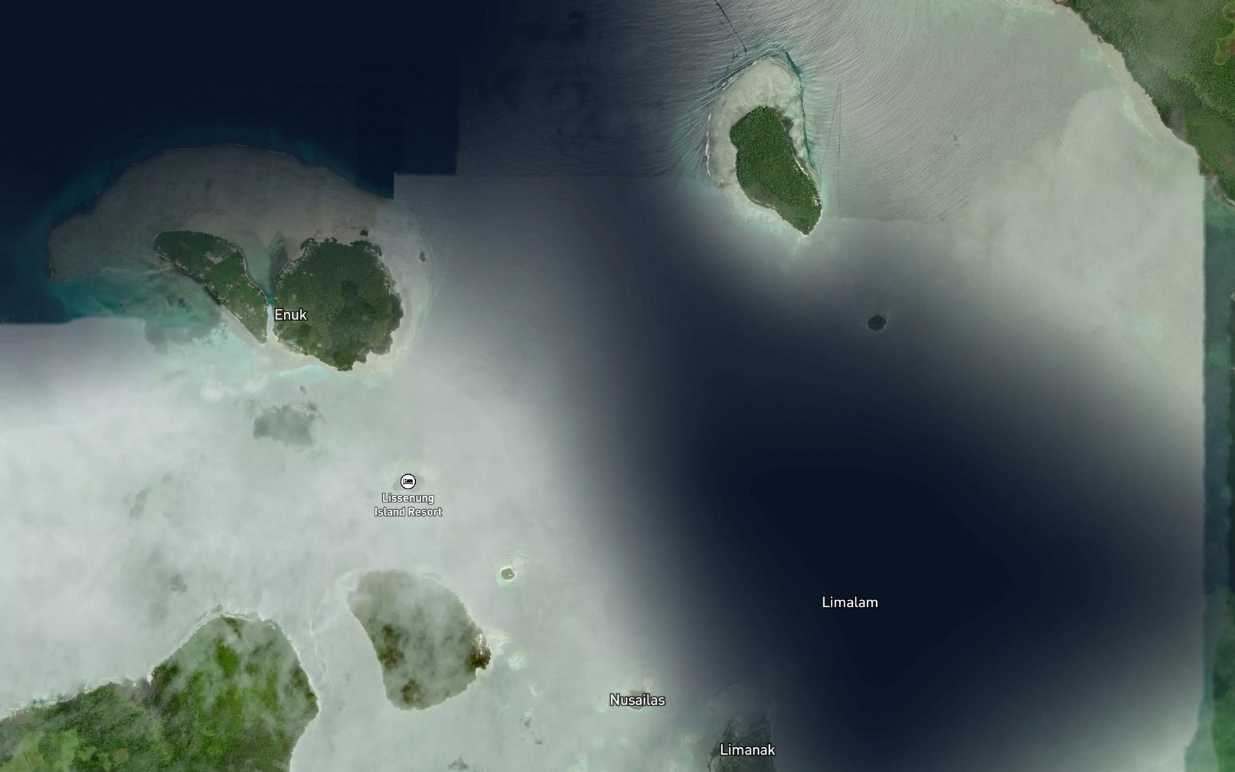 Satellite map of the Eickstedt Passage