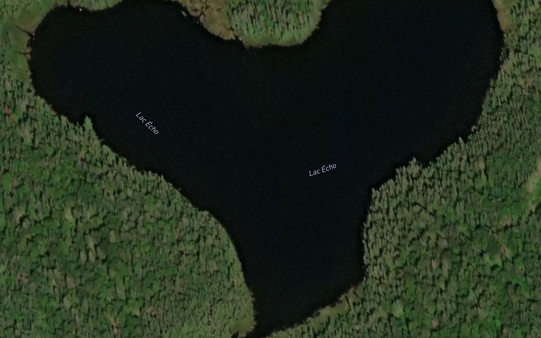 Satellite map of the Lac Echo