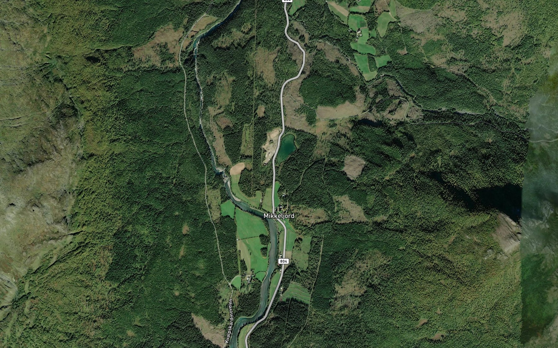 Satellite map of the Gutt-tjonnbekken