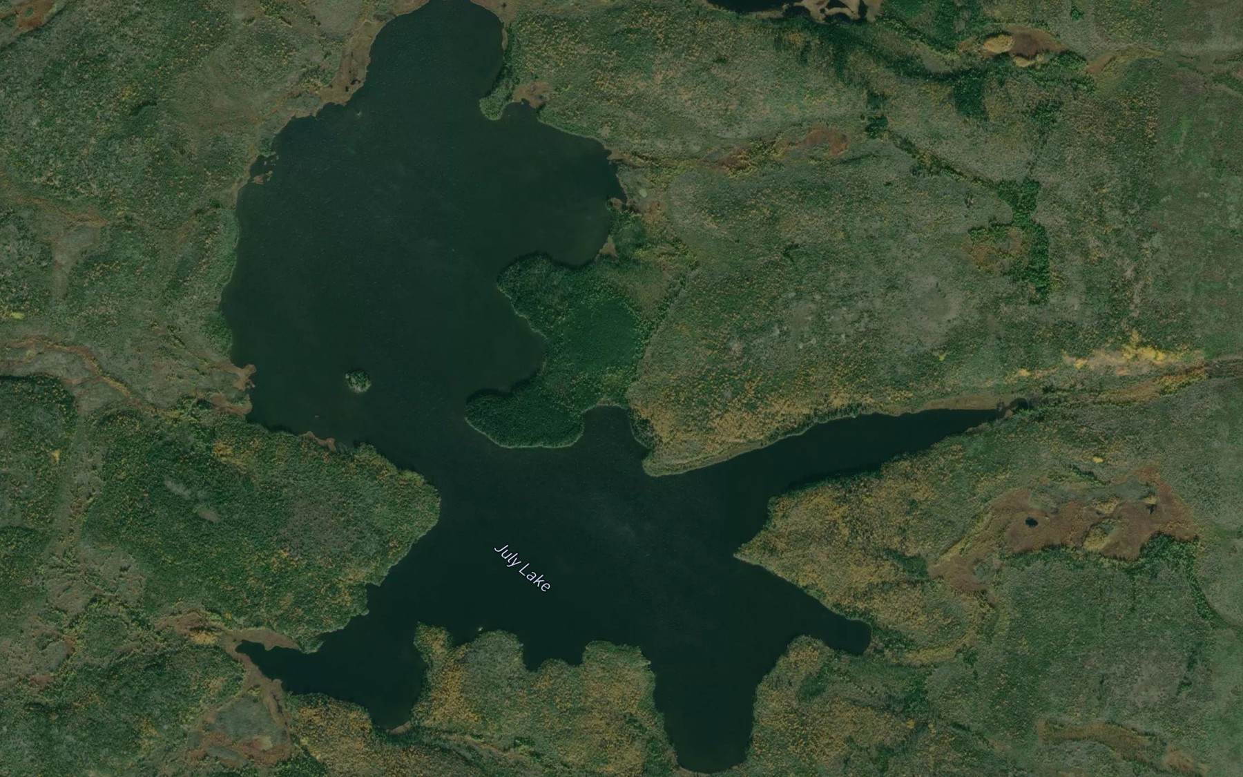 Satellite map of the July Lake