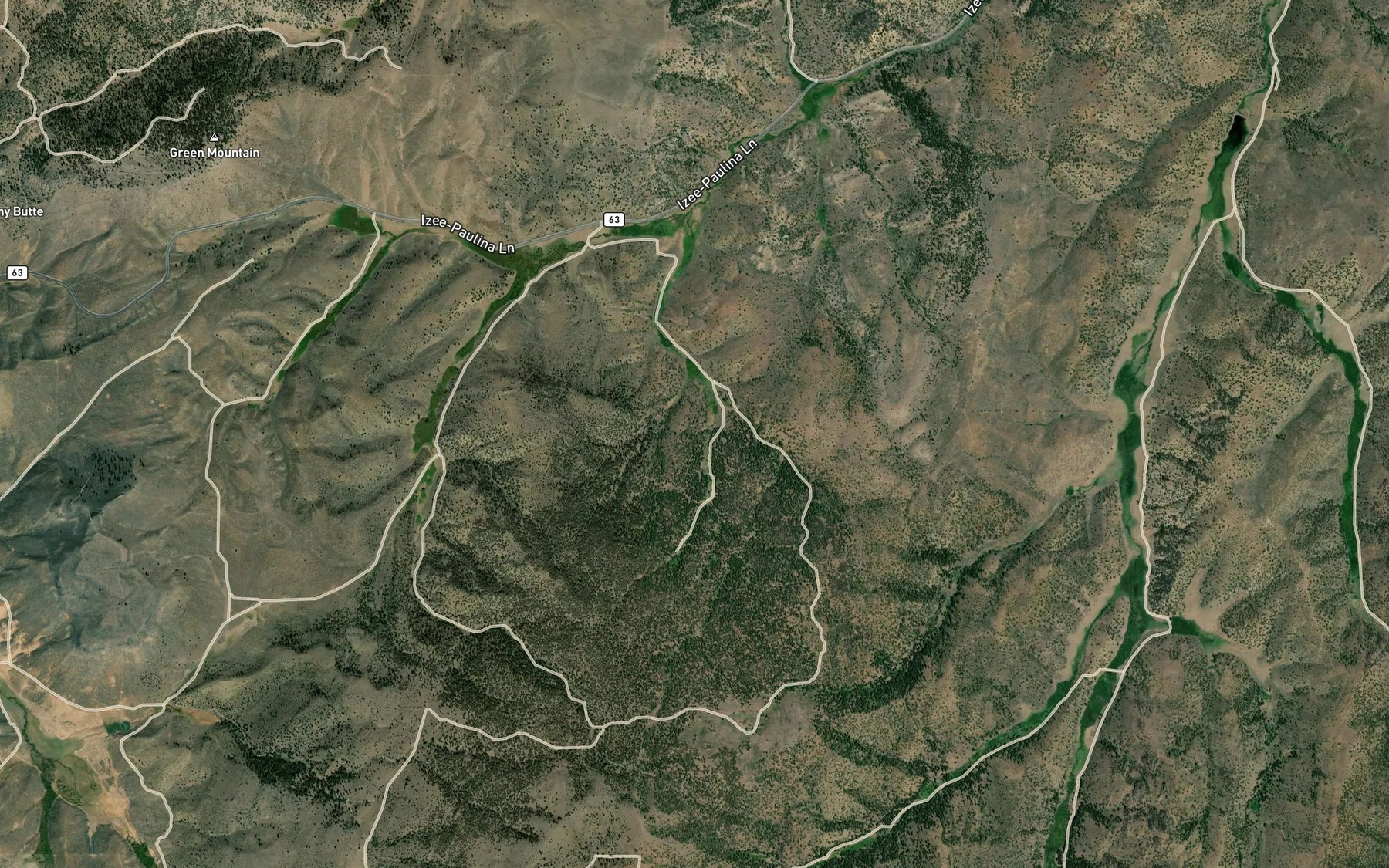 Satellite map of the Sulphur Spring