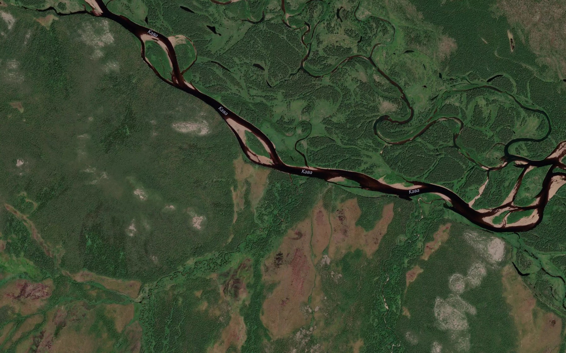 Satellite map of the Yukte