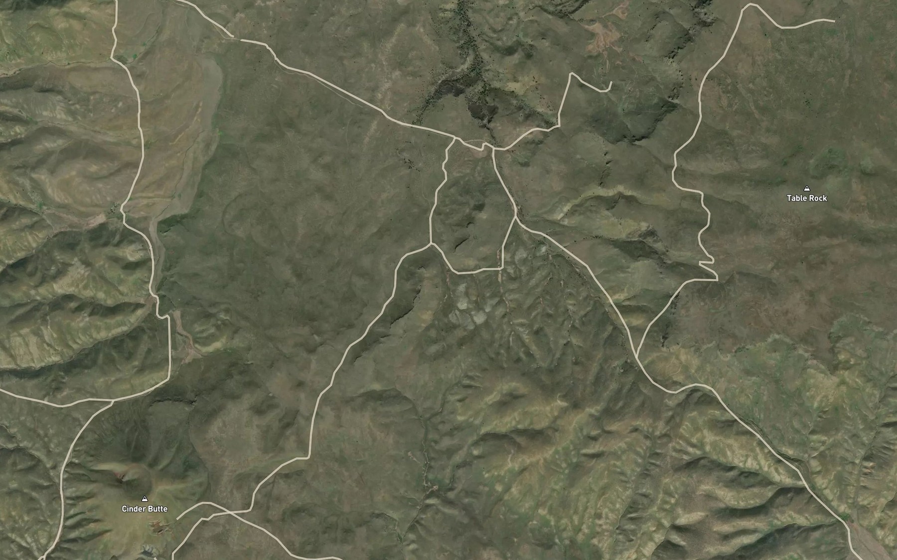 Satellite map of the Black Flat Spring