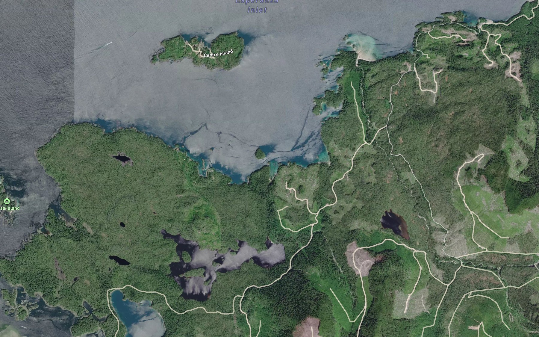 Satellite map of the Apple Creek