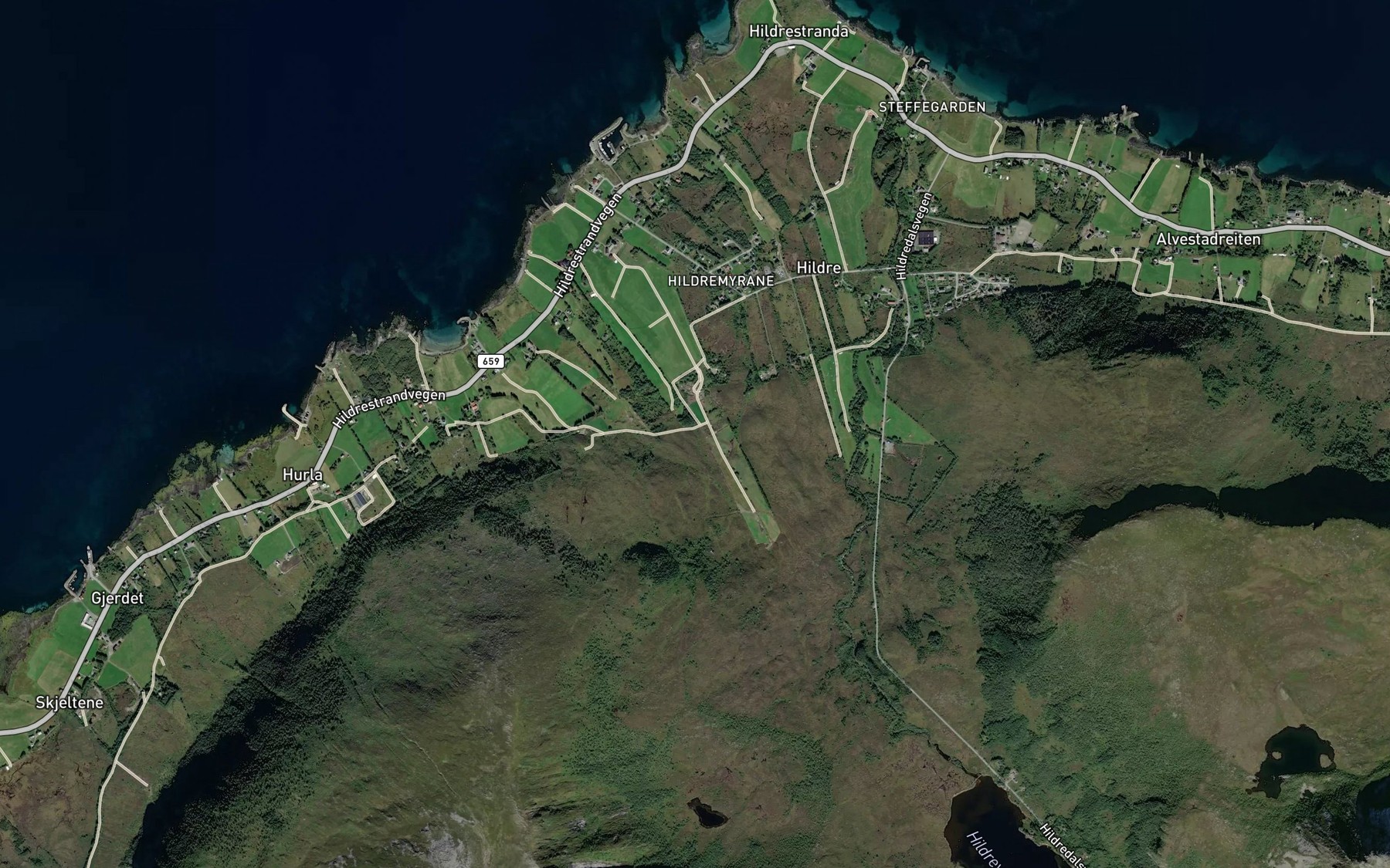 Satellite map of the Grova