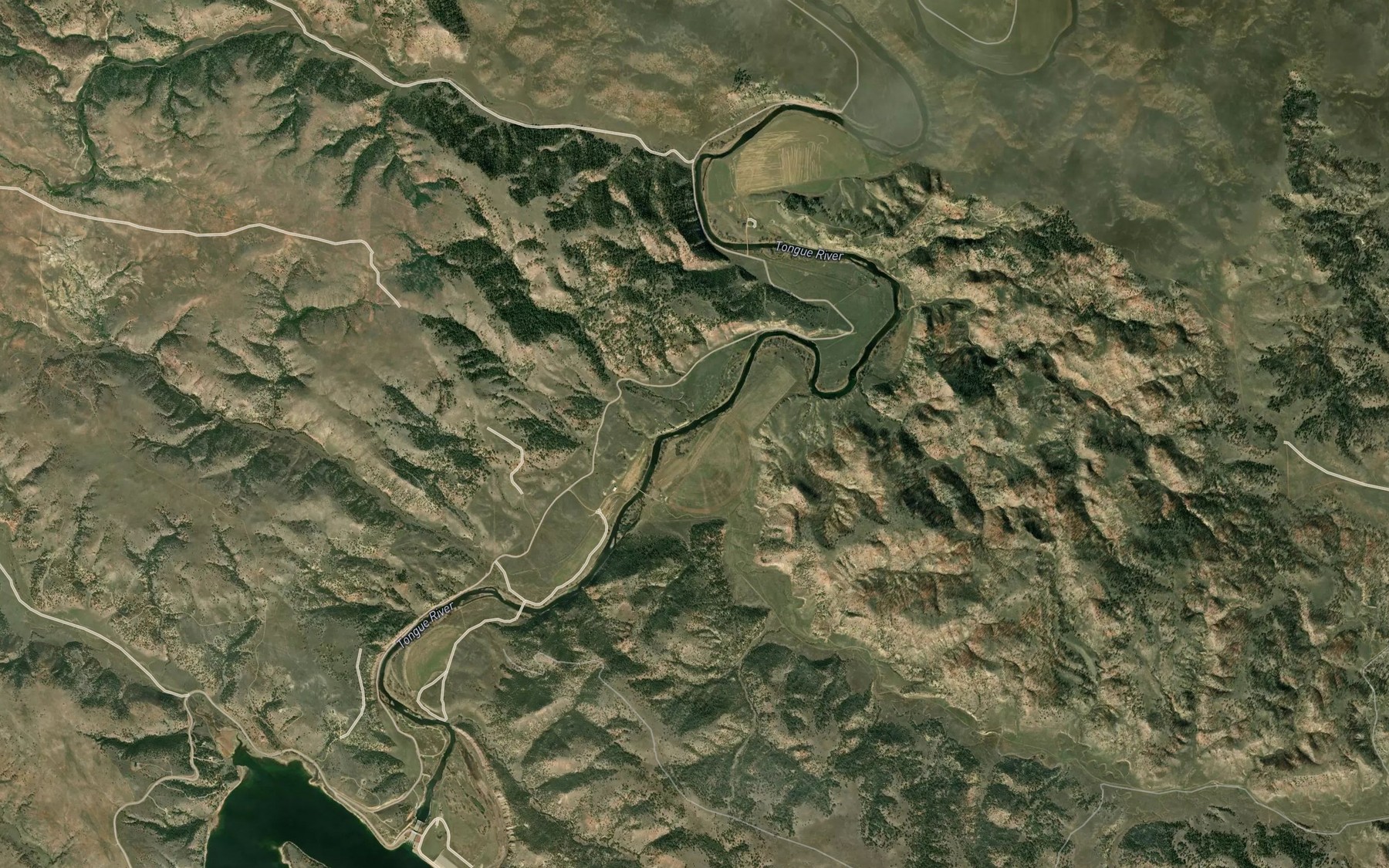 Satellite map of the Anderson Creek