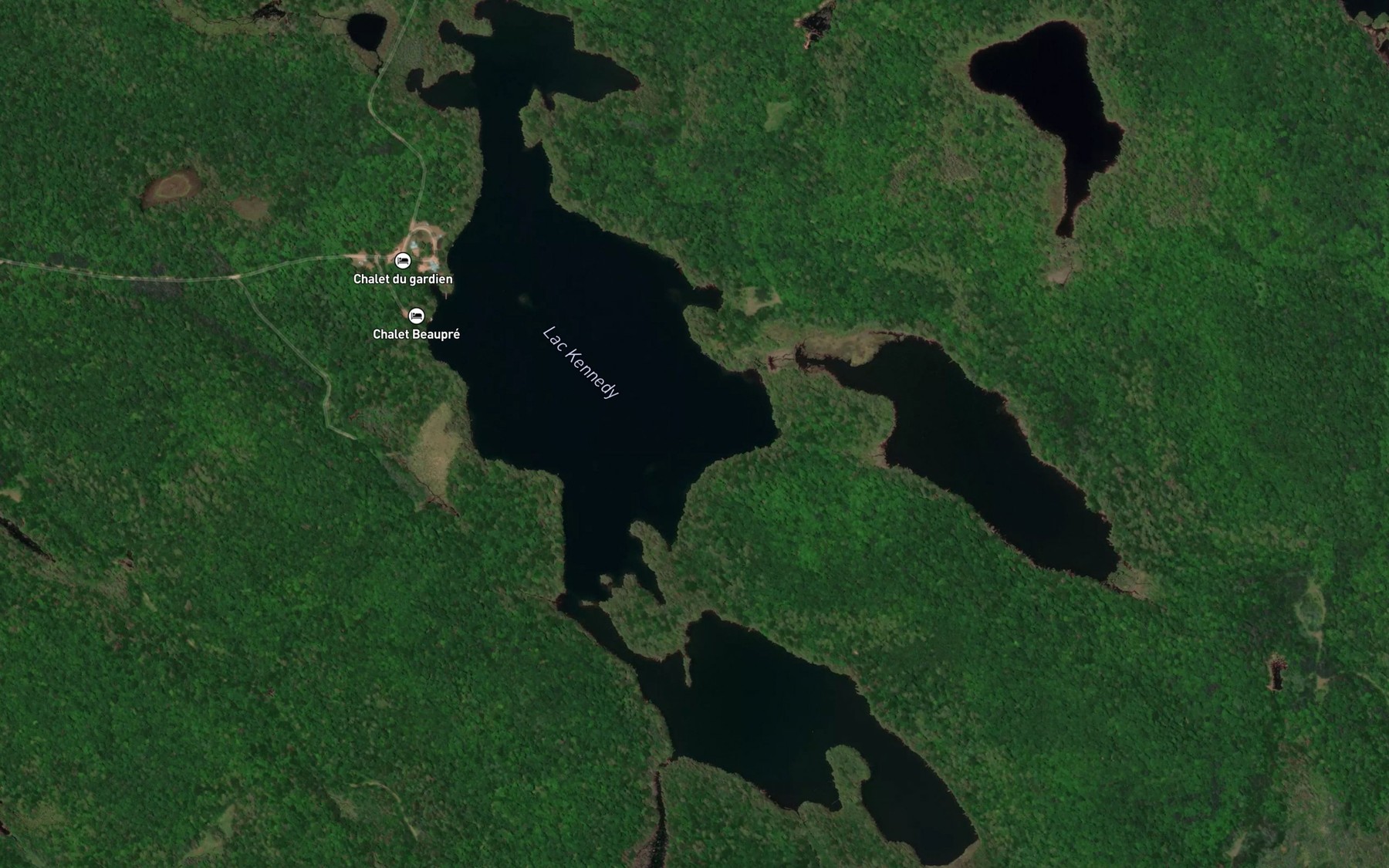 Satellite map of the Lac Kennedy