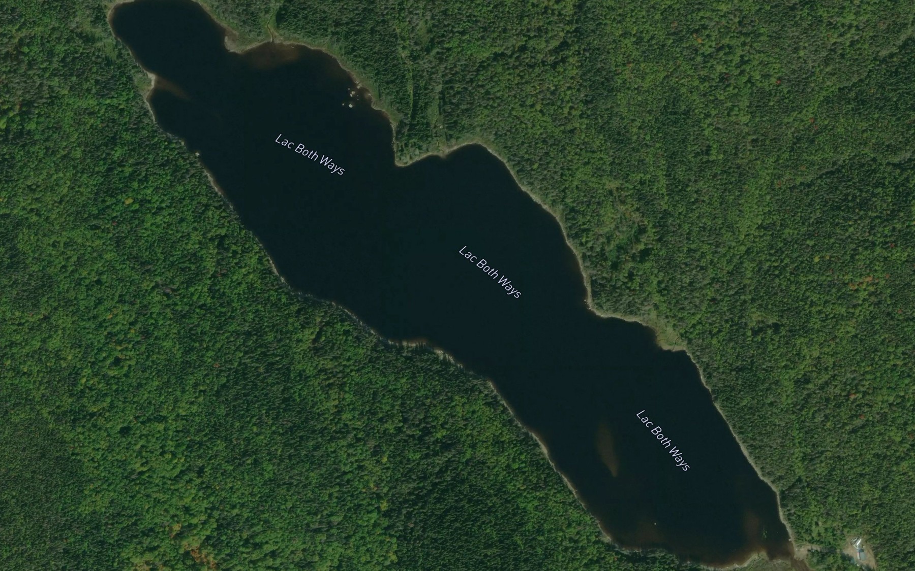 Satellite map of the Lac Both Ways