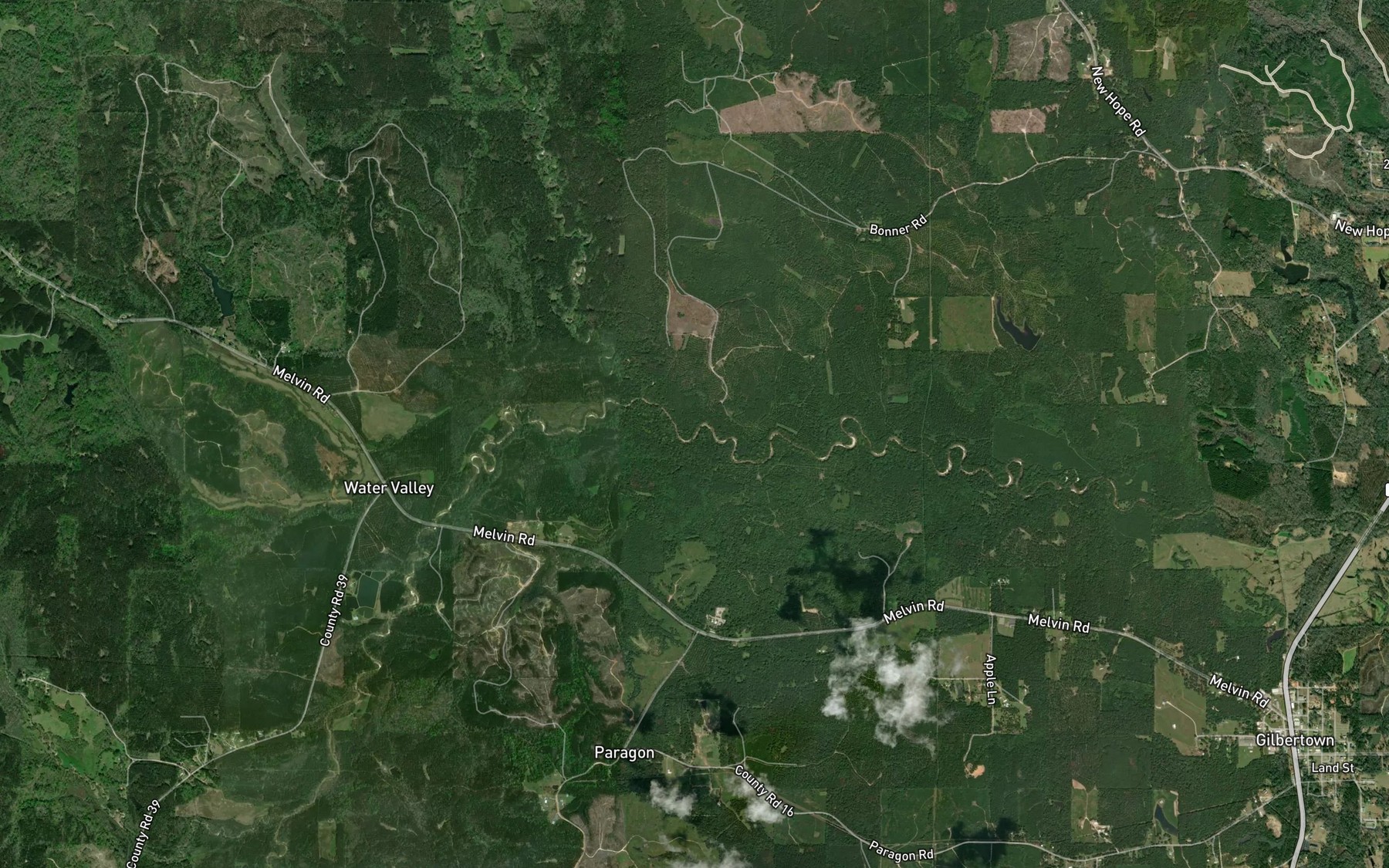 Satellite map of the Phillips Branch