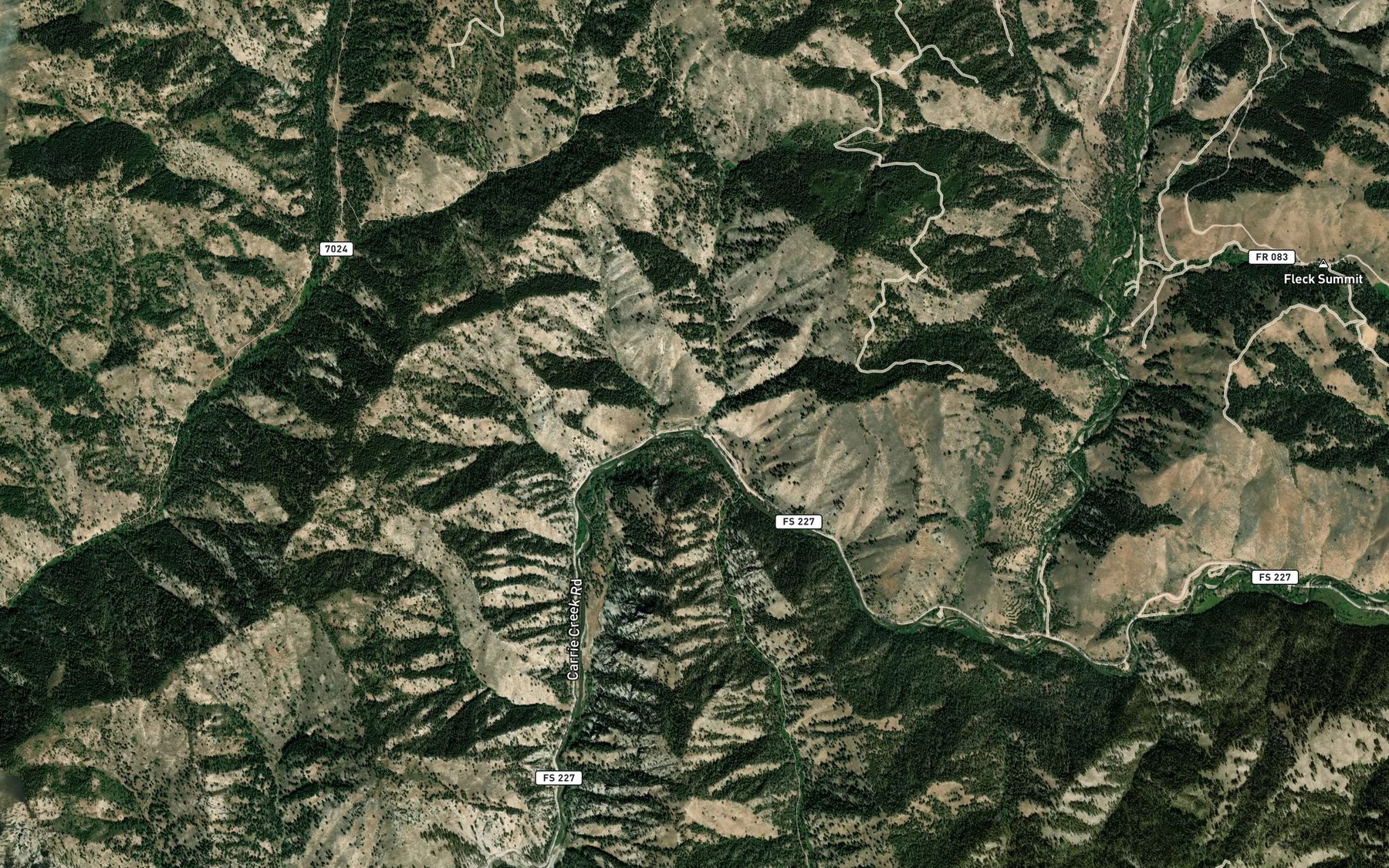 Satellite map of the Conant Creek
