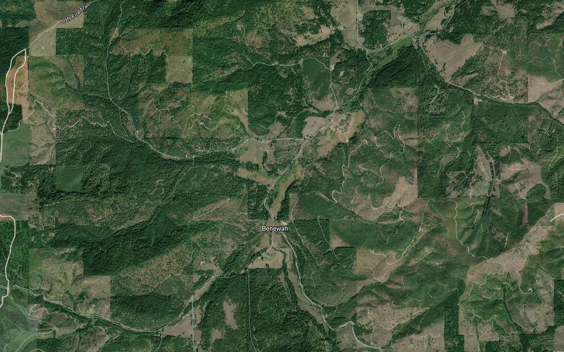 Satellite map of the Windfall Creek
