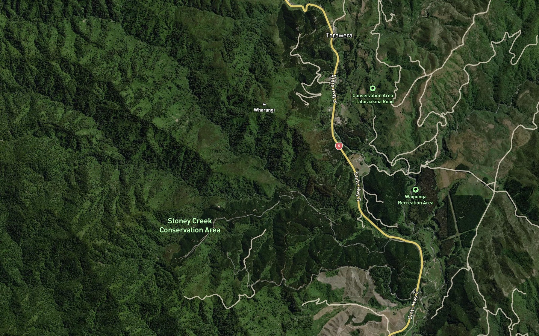 Satellite map of the Stoney Creek