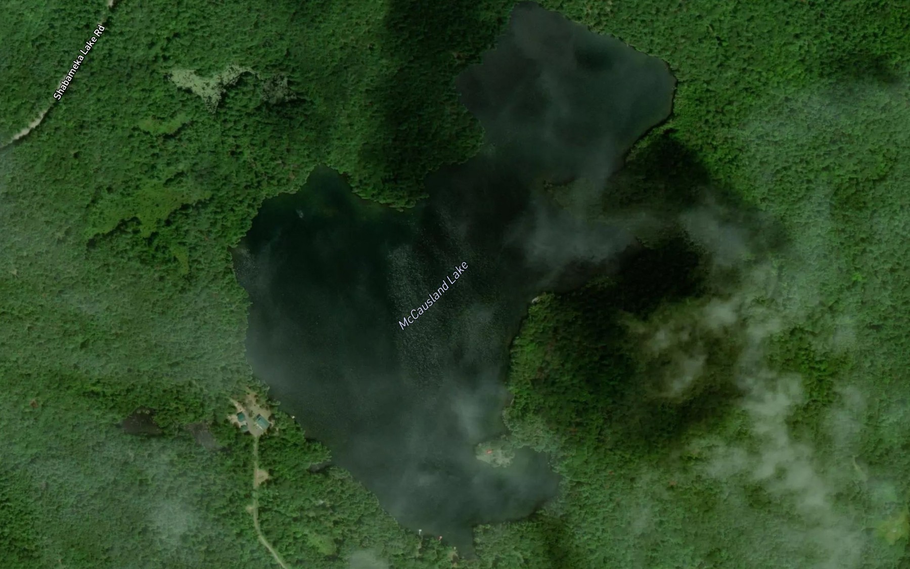 Satellite map of the McCausland Lake