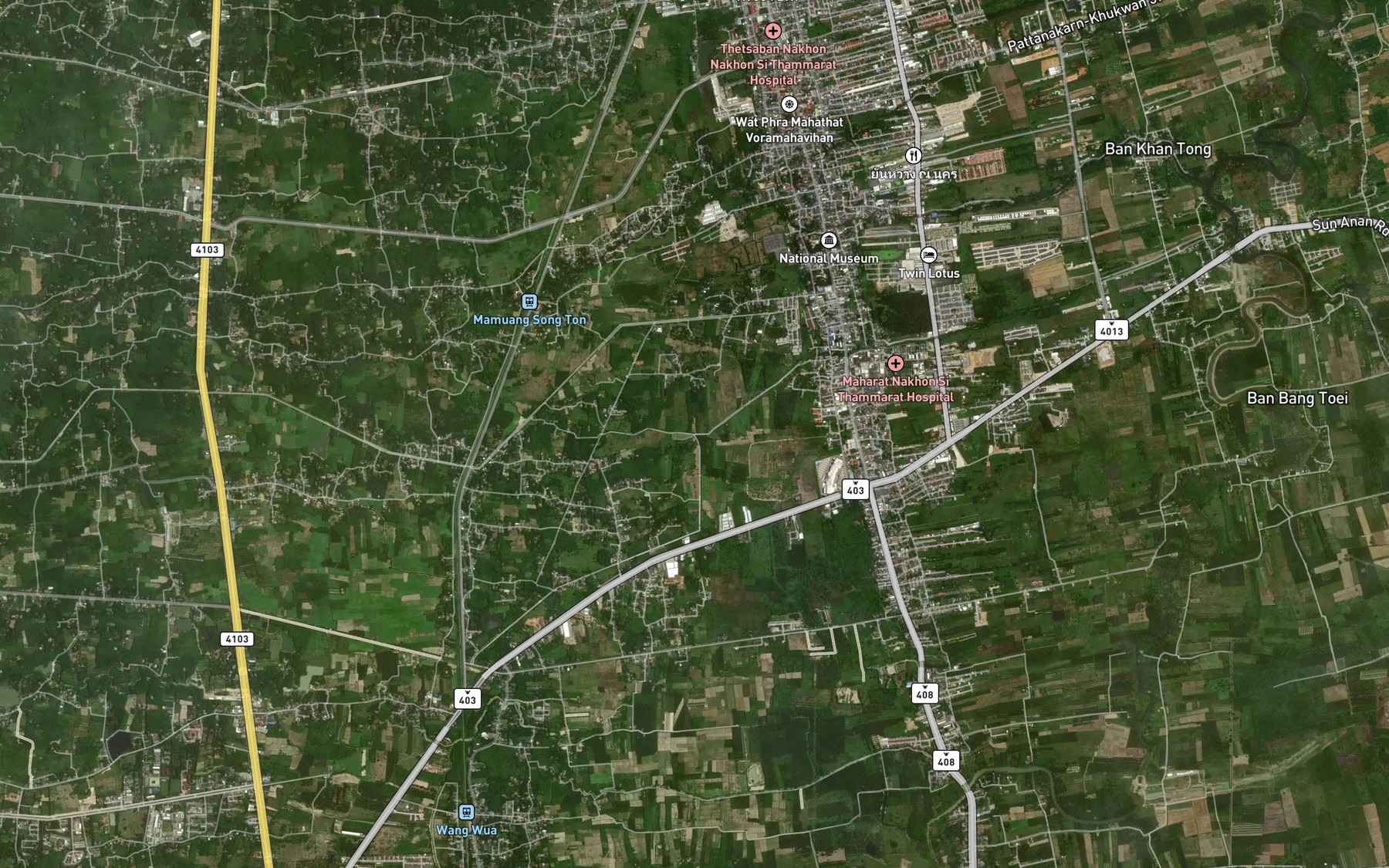 Satellite map of the Khlong Khu Phai