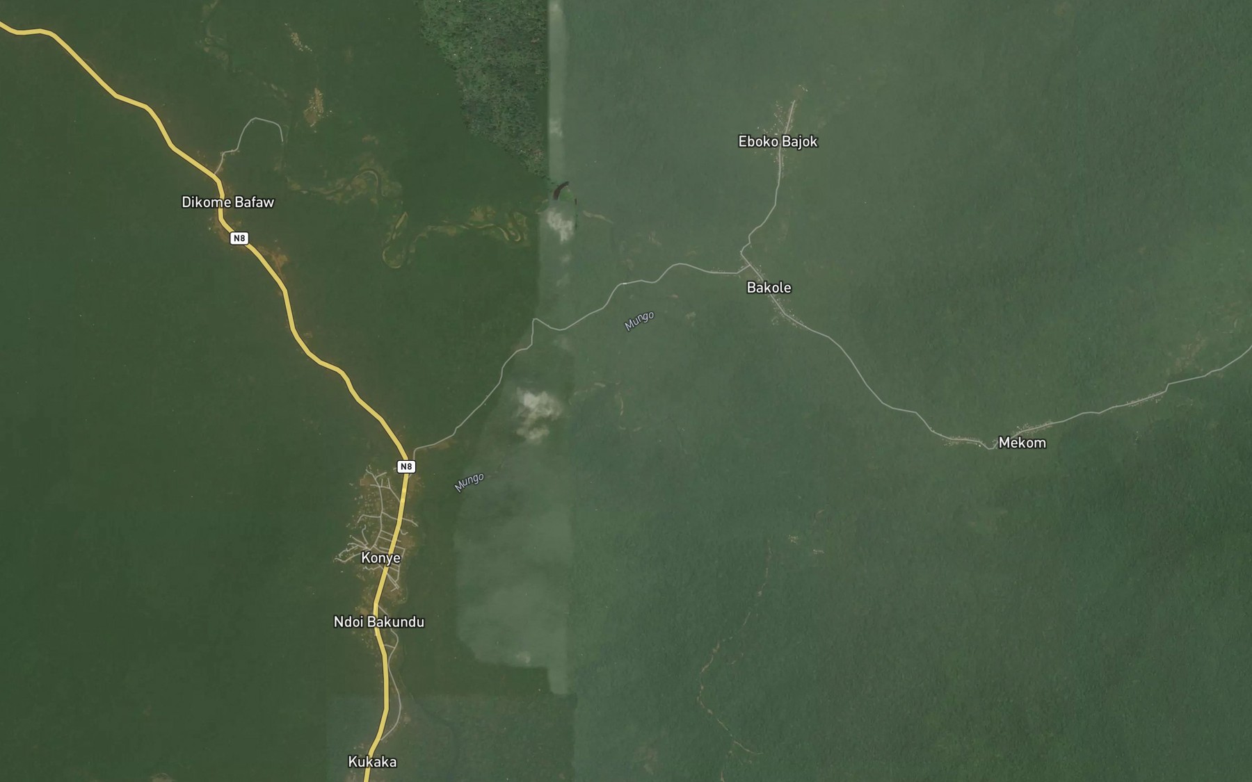 Satellite map of the Muenjo