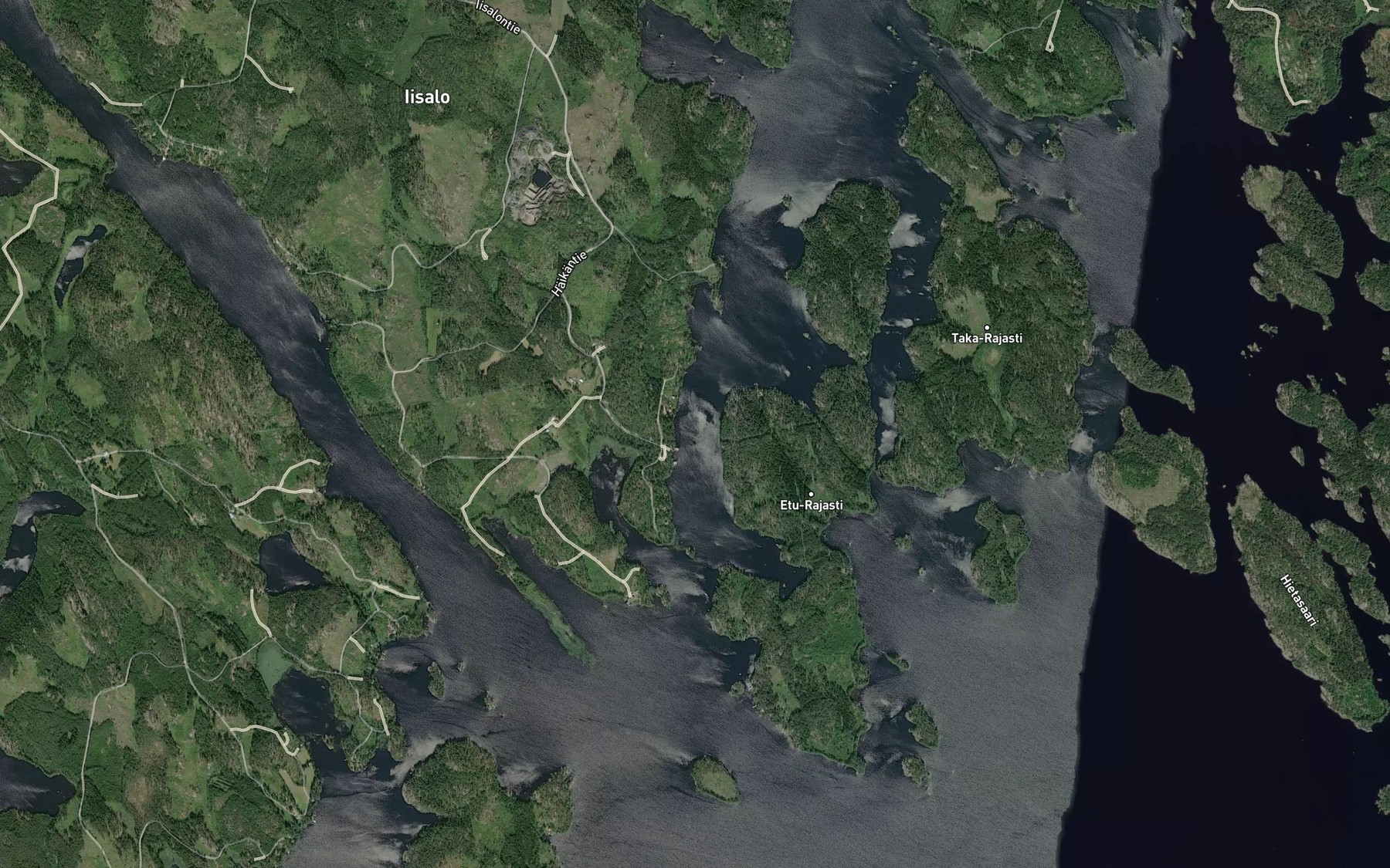 Satellite map of the Viidansalmi