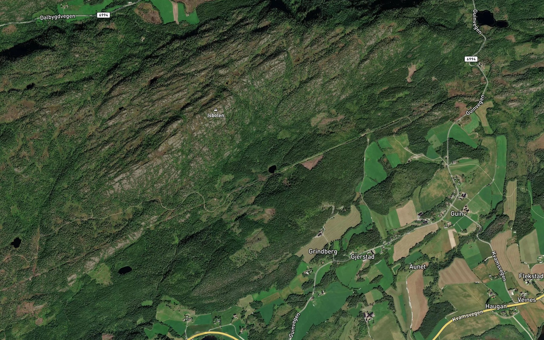 Satellite map of the Grindbergtjorna