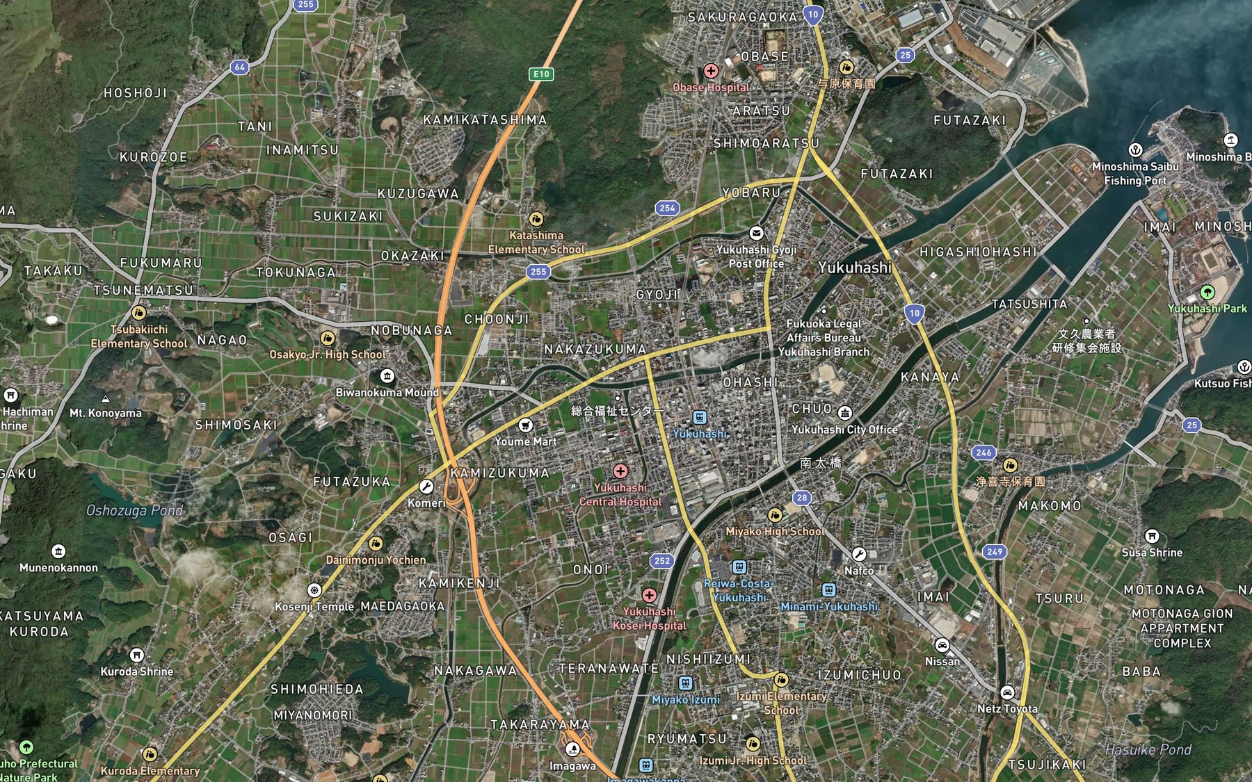 Satellite map of the Ijiri Gawa