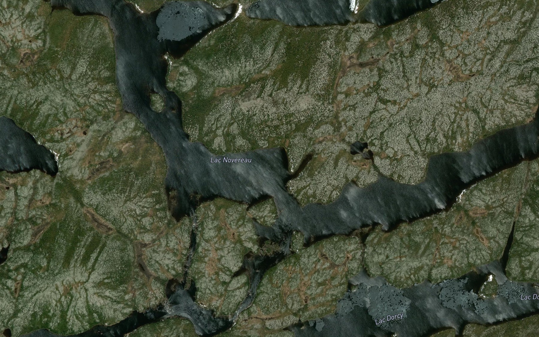 Satellite map of the Lac Novereau