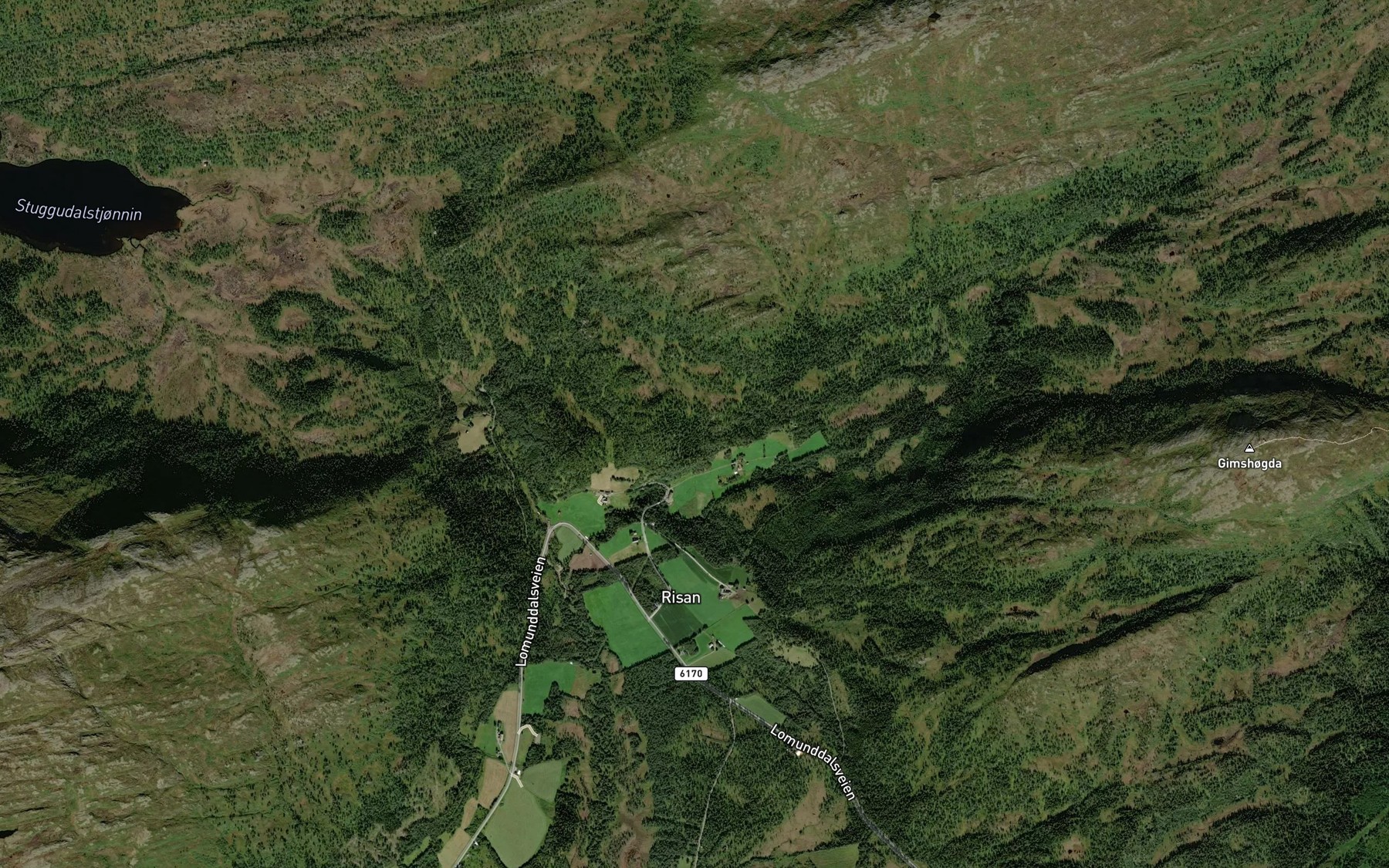 Satellite map of the Kalvhaggabekken