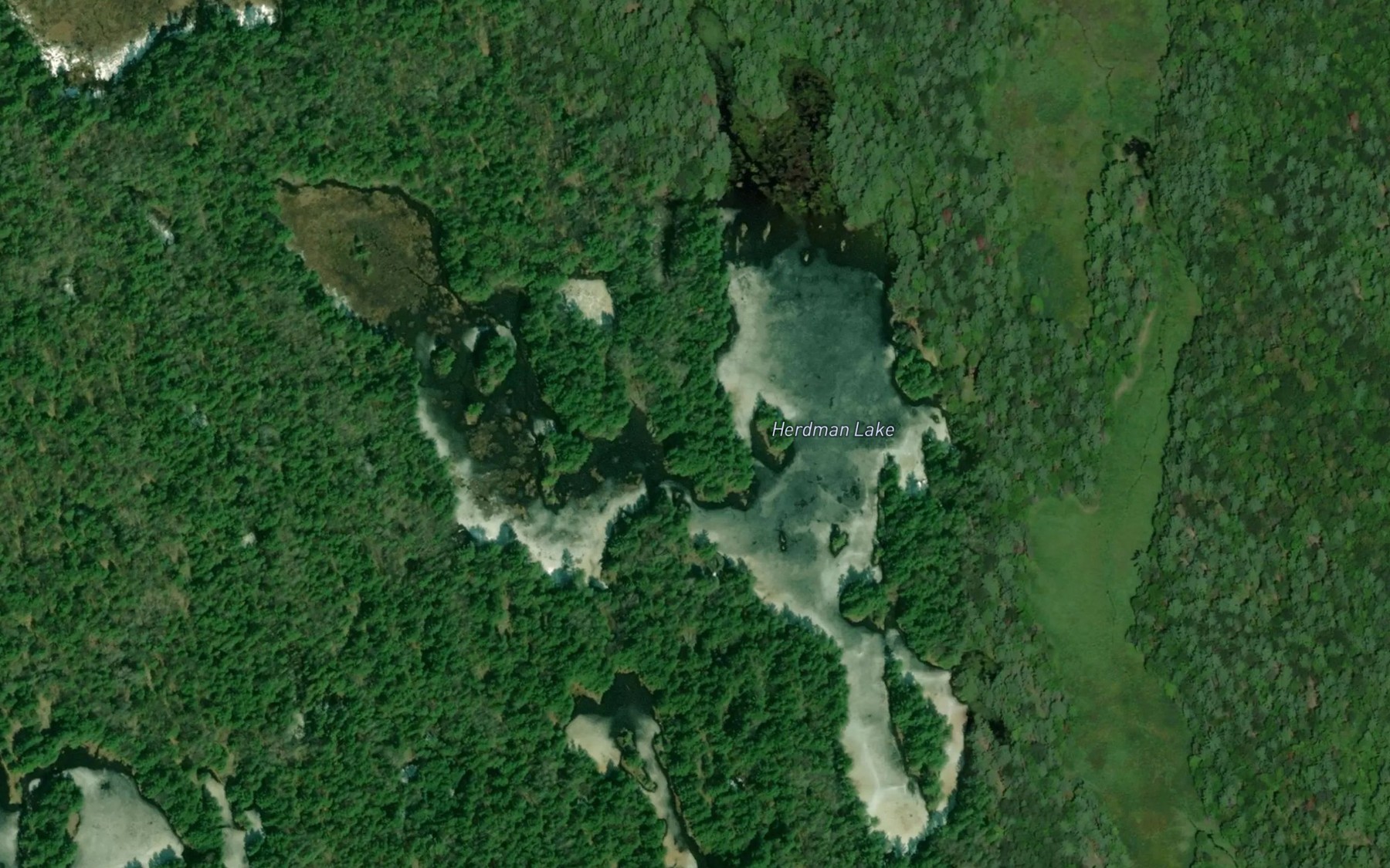 Satellite map of the Herdman Lake