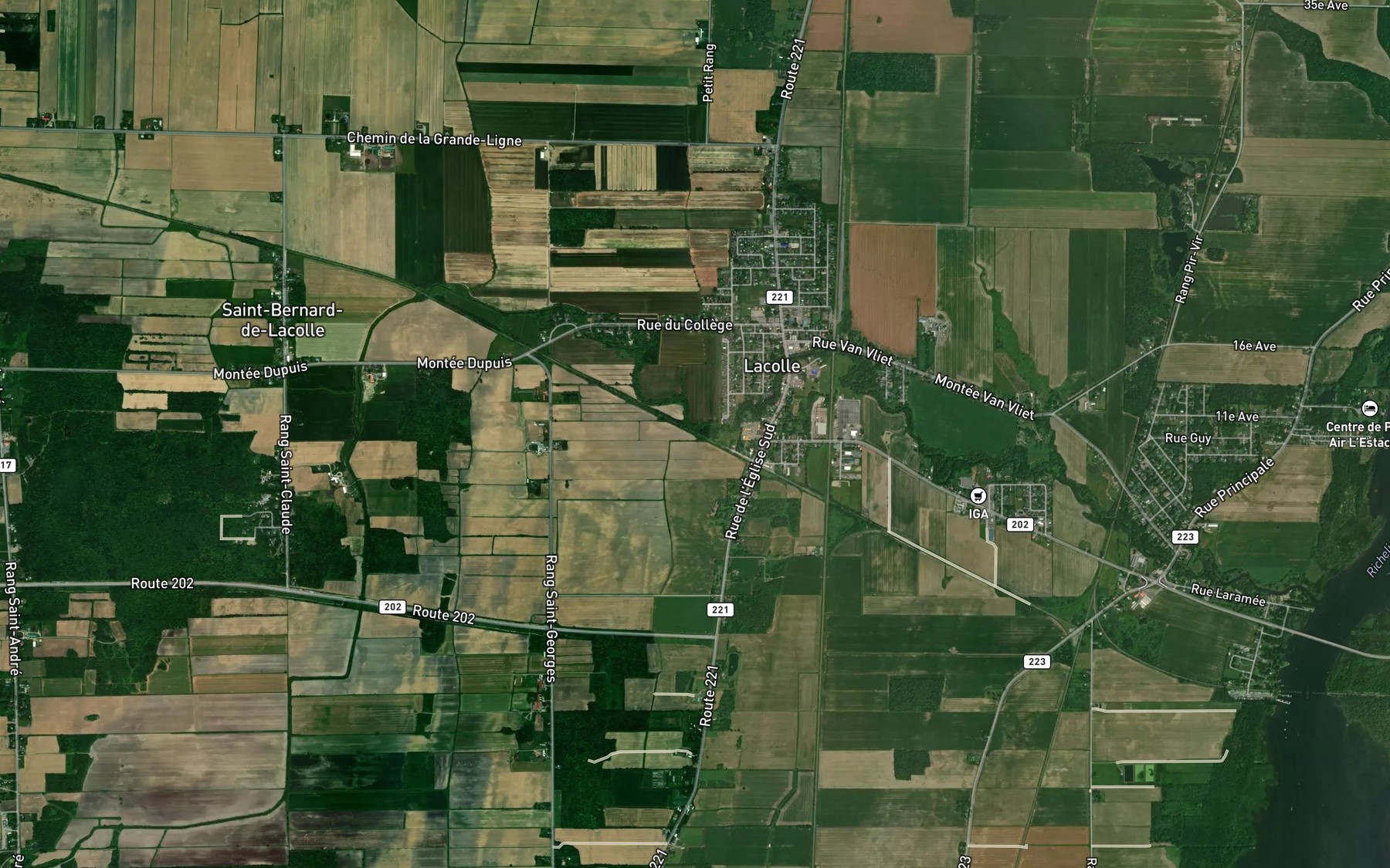 Satellite map of the Grande decharge O'Connor